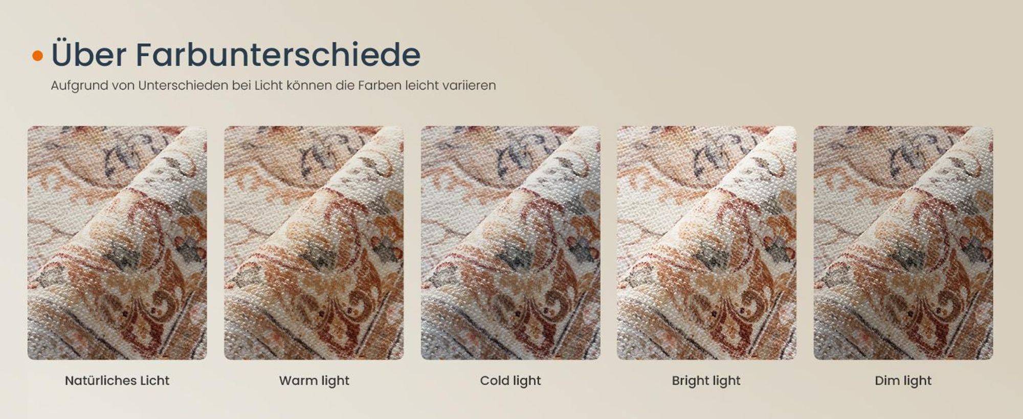 Orientteppich, SONGMICS HOME, Wohnzimmerteppich, rutschfester Teppich, Vintage-Stil