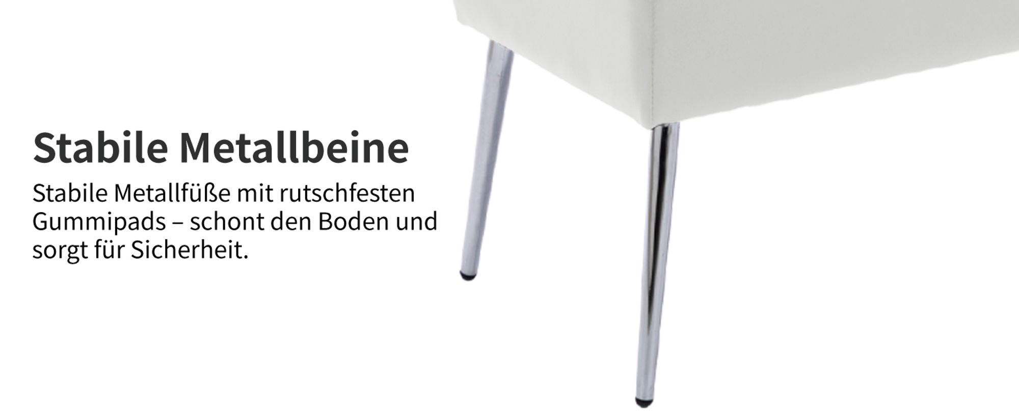 Duhome Sitzbank aus Kunstleder Polsterbank Schminkhocker Schminkbank Farbauswahl, Farbe:Weiß, Material:Kunstleder