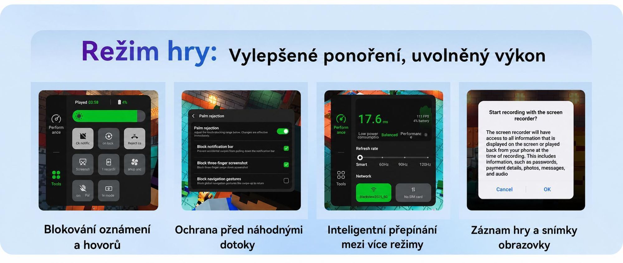 Smartphone Blackview WAVE 10 bez smlouvy, Android 16, 32+128 GB, Dual SIM, 120 Hz, 6,88", 32 MP, živé fotografie, 5000 mAh, Face ID, Wi-Fi 5G, Doke OS 5.0