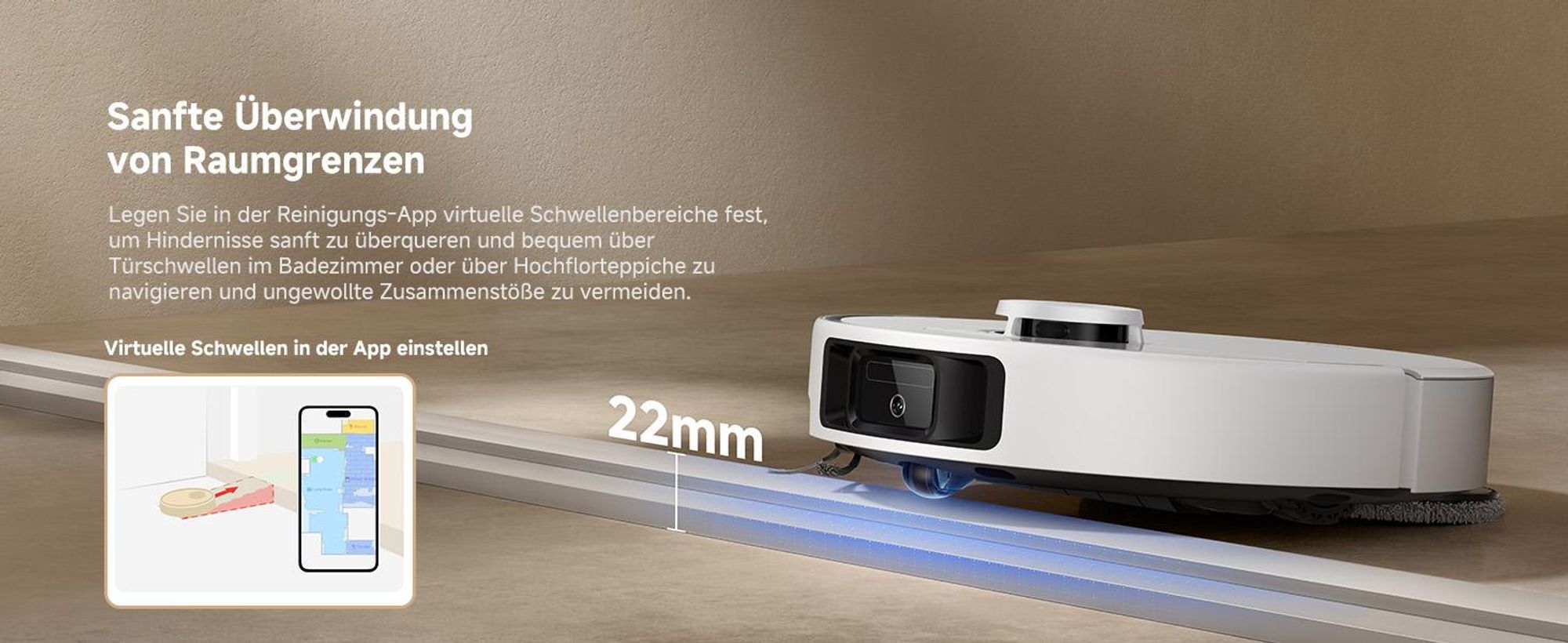 MOVA P50 Ultra Saugroboter 19.000 Pa, flexibler Wischmopp, automatische Reinigung 75 °C + Reinigungsflüssigkeit inklusive