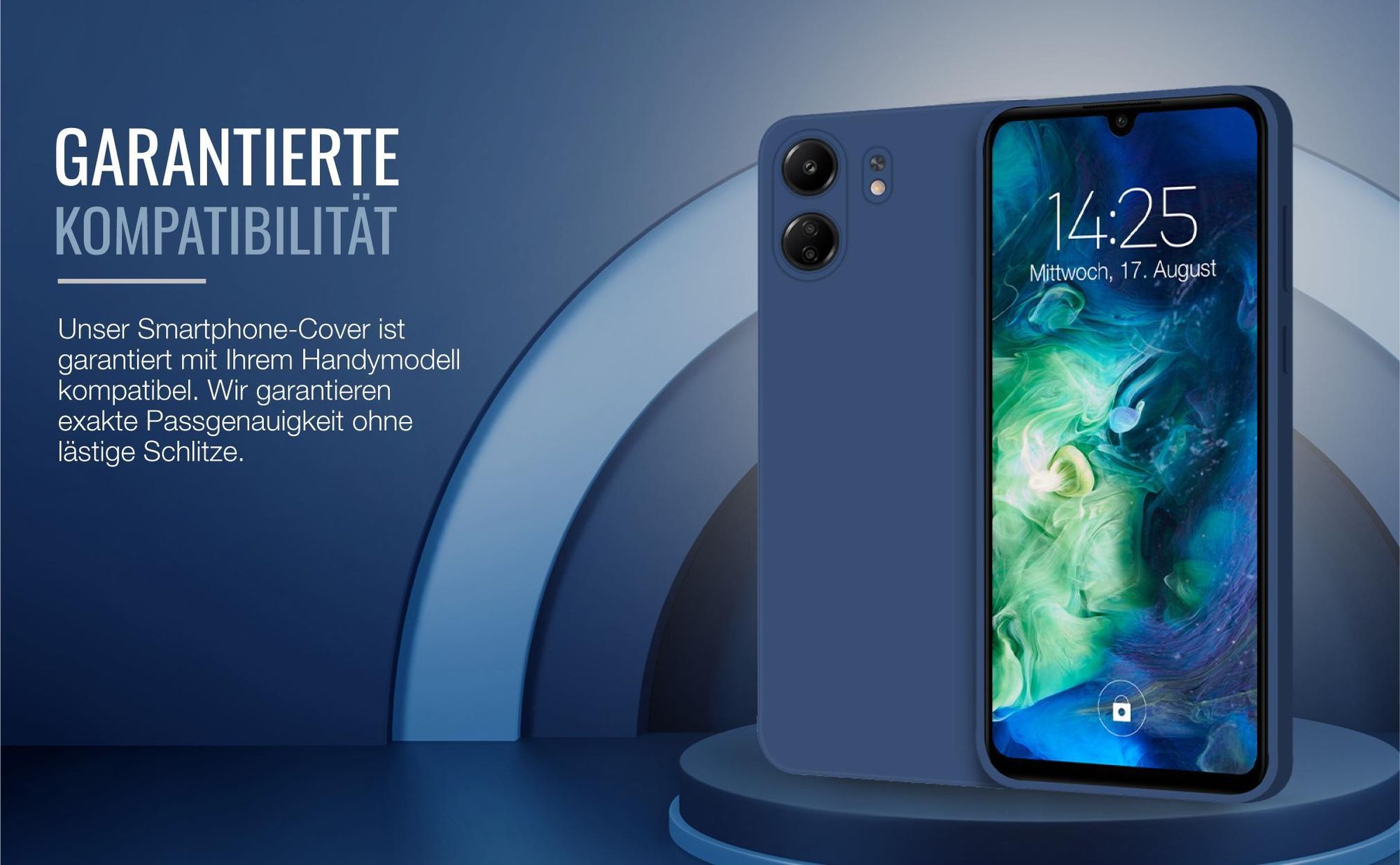 Exakt passgenaues Smartphone Backcover in Blau für Xiaomi Redmi 13C