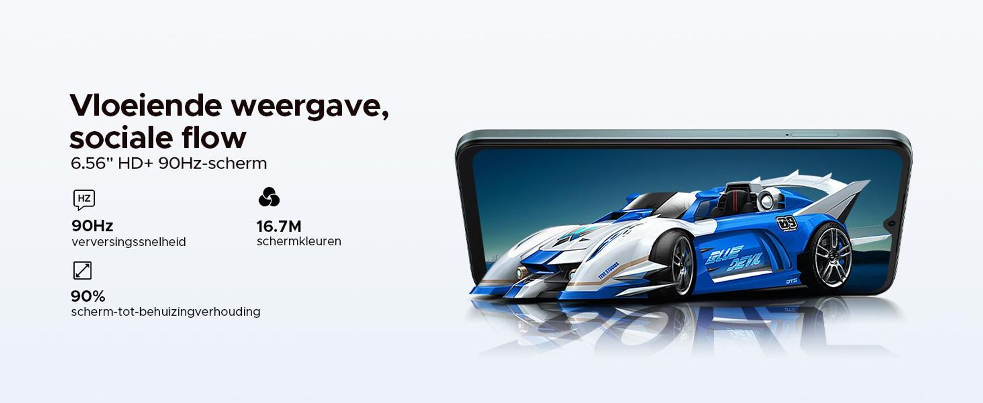 DOOGEE Note56 Pro Smartphone, Android 16, 6,56" scherm met 90Hz, 6150mAh batterij, 32GB RAM + 128GB opslag, 4G Dual-SIM, 13MP camera, NFC, vingerafdruksensor, gezichtsherkenning