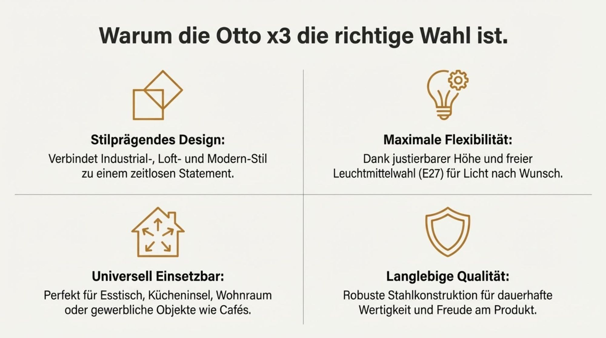 Otto x3 Pendelleuchte als stilvolle und langlebige Beleuchtungslösung