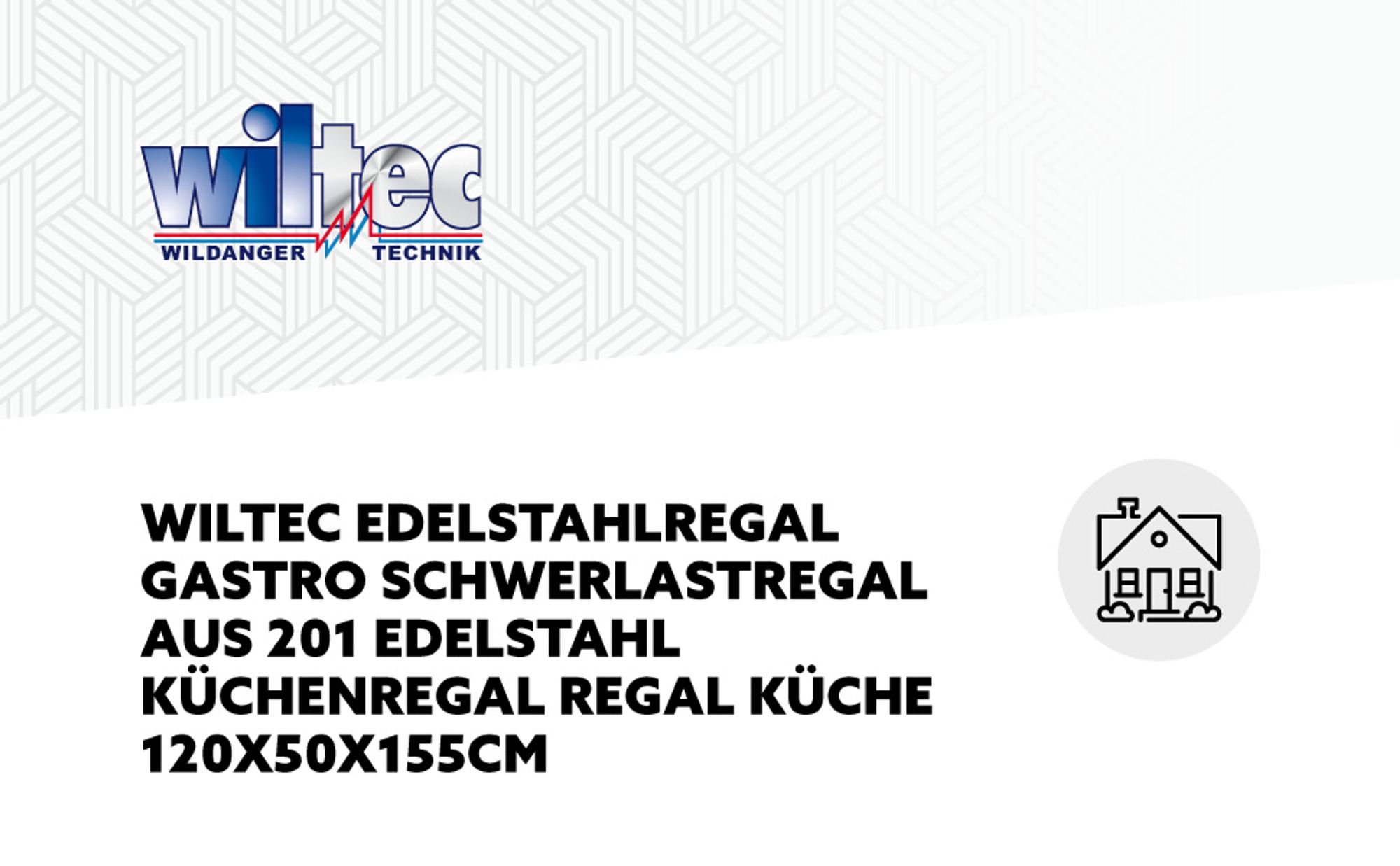 Wiltec Edelstahlregal Gastro Schwerlastregal 155x120x50cm aus 201 Edelstahl Küchenregal Vorratsregal Lagerregal für Küche Werkstatt und Keller