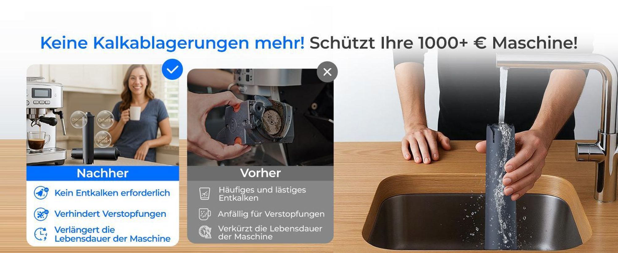 Waterdrop Ersatzwasserfilter,Kompatibel mit Smart,Smart+,24233 Filterpatrone, Kompatibel mit E8,E6 Kaffeevollautomat,Verhindert Kalkablagerungen (12)