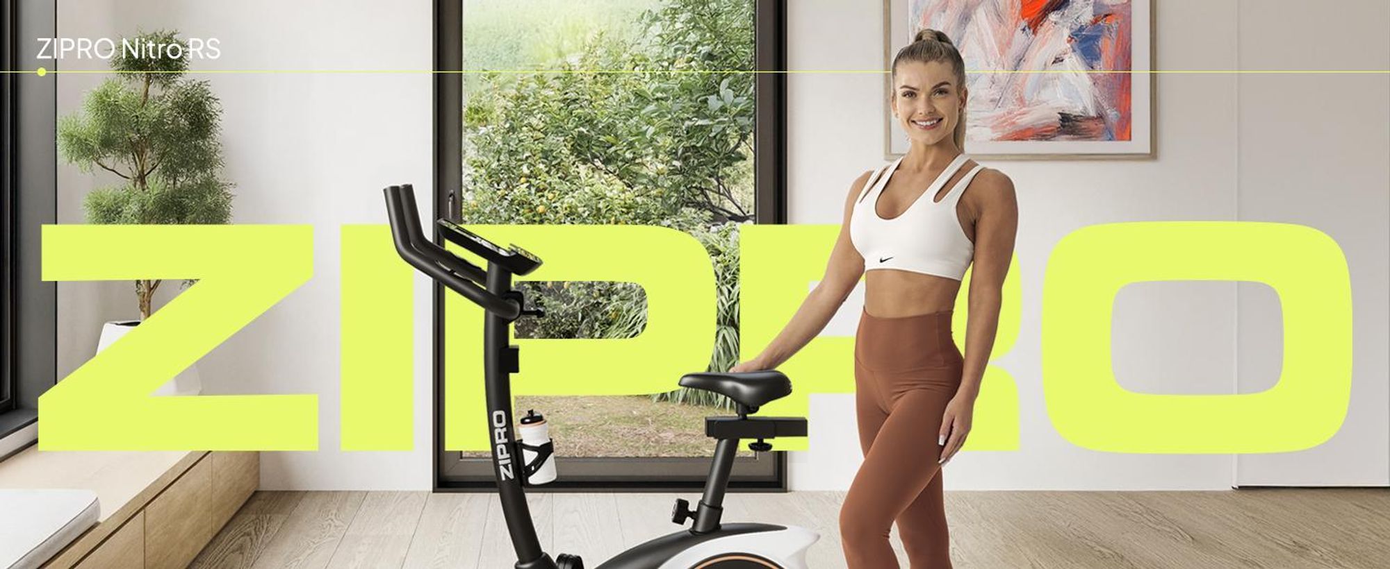 Zipro Heimtrainer Fahrrad Nitro RS – Magnetisches Fitnessbike bis 150kg Belastbar Hometrainer Leise mit Pulsmessung Verstellbarer Sattel & Lenker LCD