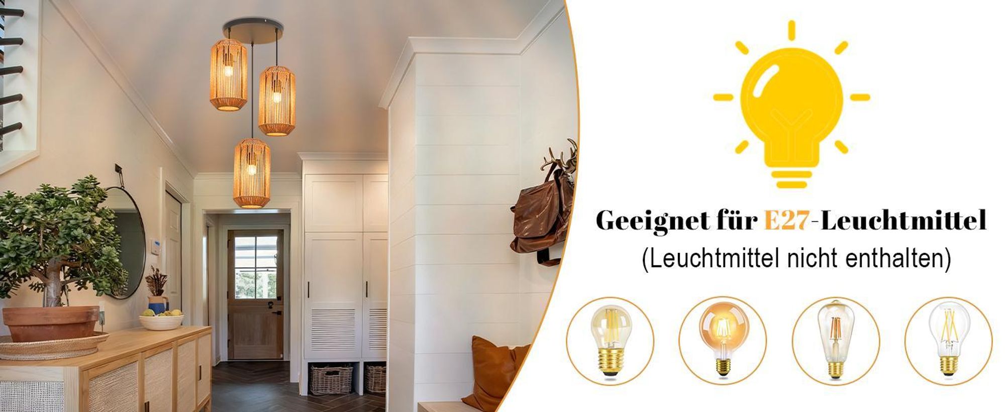 ZMH lampa wisząca boho lampa wisząca rattanowa lampa wisząca lampa wisząca z regulacją wysokości lampa wisząca jadalnia 3 płomienie lampa do salonu z gniazdem E27