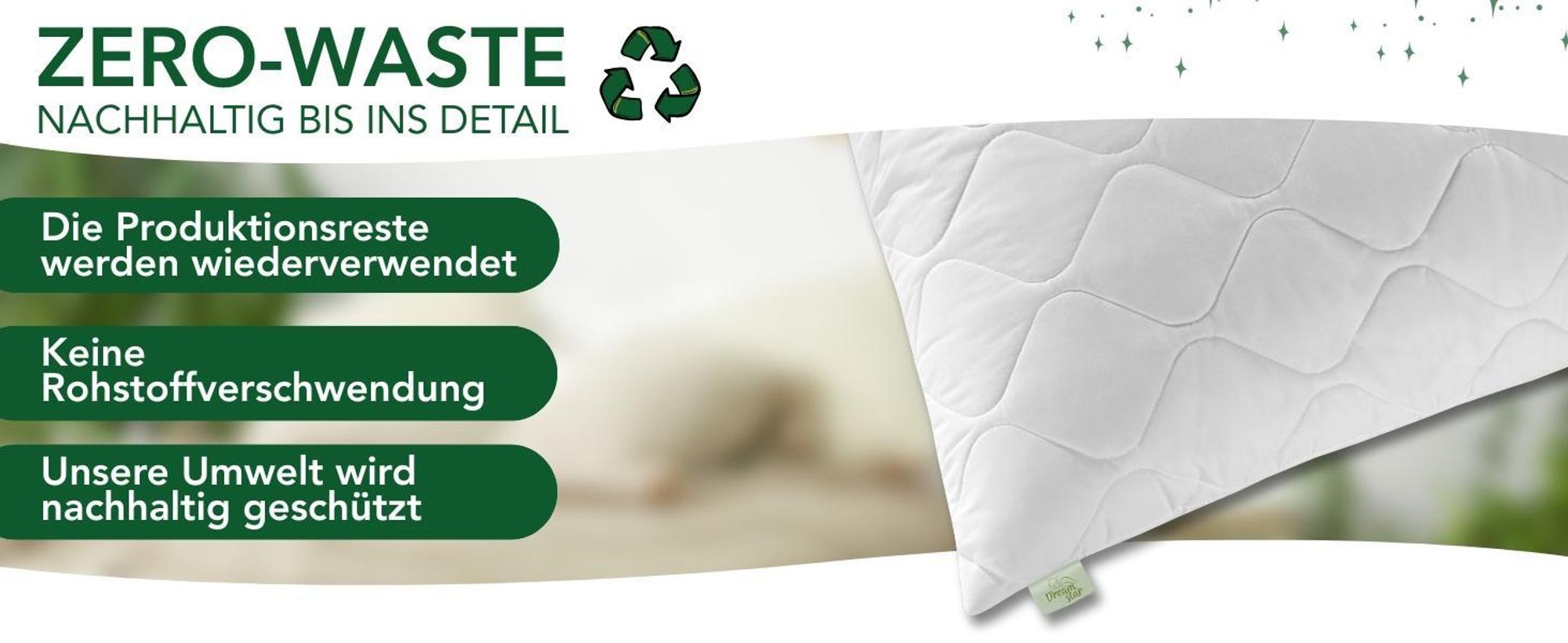 Premium Steppkissen 40x80 cm | fest | DREAMSTAR Mikrofaser Kopfkissen | für Allergiker geeignet, fest & pflegeleicht