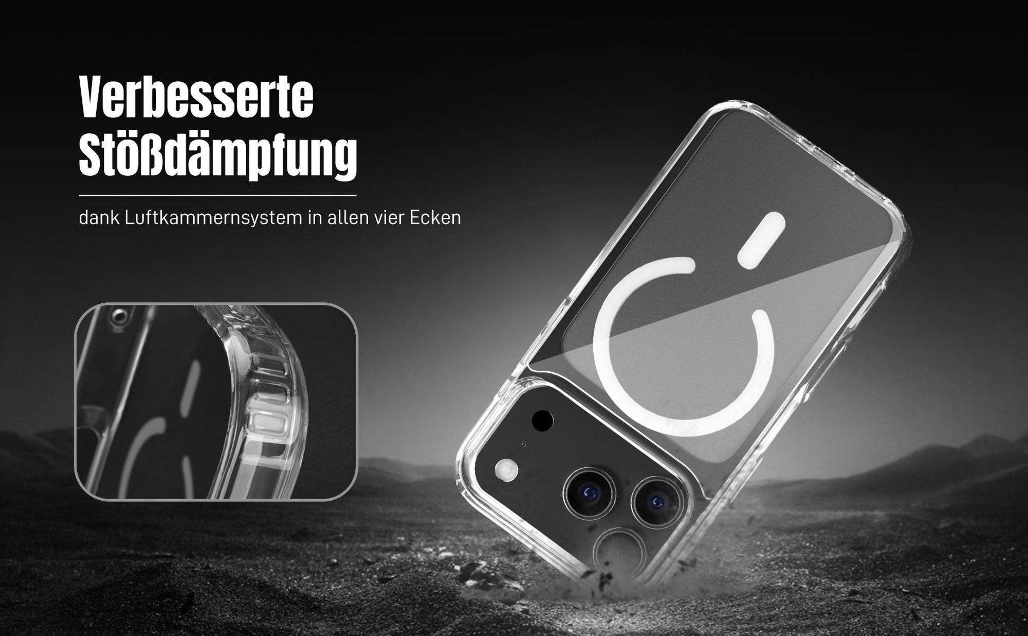TPU Backcover für Apple iPhone 17 Pro mit Luftkammernsystem