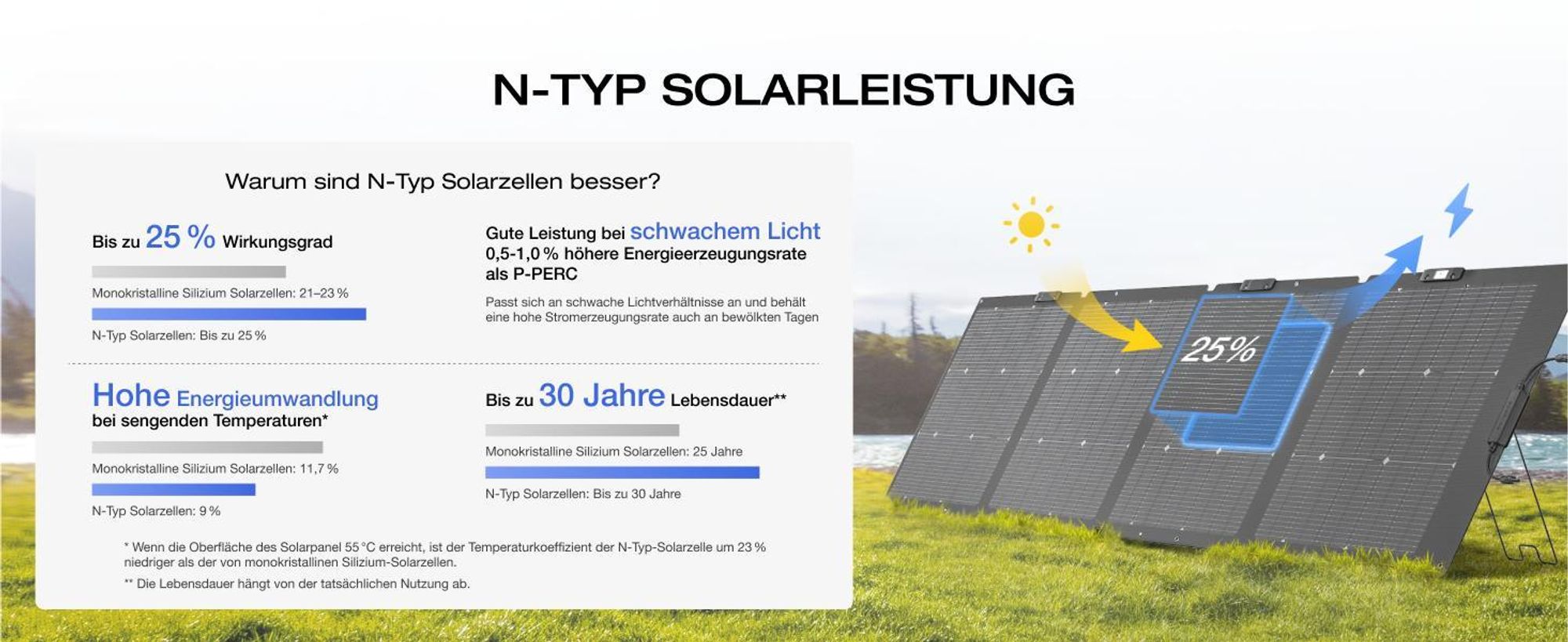 EF ECOFLOW NextGen 220W Solar Panel, Solarpanels Faltbar Solarmodul