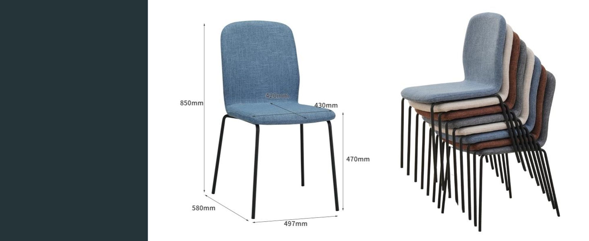 Albatros Esszimmerstühle 4er Set ENNA, grau - stapelbar, bequemer Polsterstuhl - Eleganter Küchenstuhl, Stuhl Esszimmer oder Esstisch Stuhl, Konferenzstuhl , Stückzahl:4, Farbe:Grau