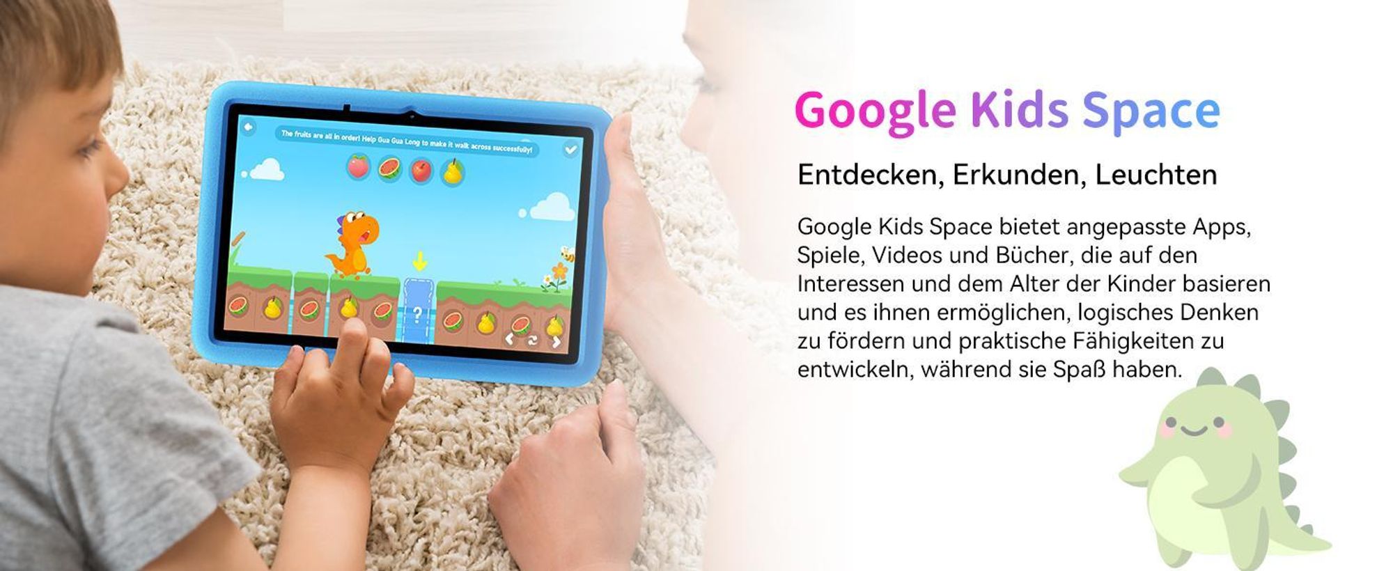 Blackview TabA6Kids 10“ Kinder Tablet, 1280*800, 12+128GB(1TB TF), WiFi 6, Octa Core Tablet für Kinder, Widevine L1, 5100mAh, BT 5.2, Elternkontrolle