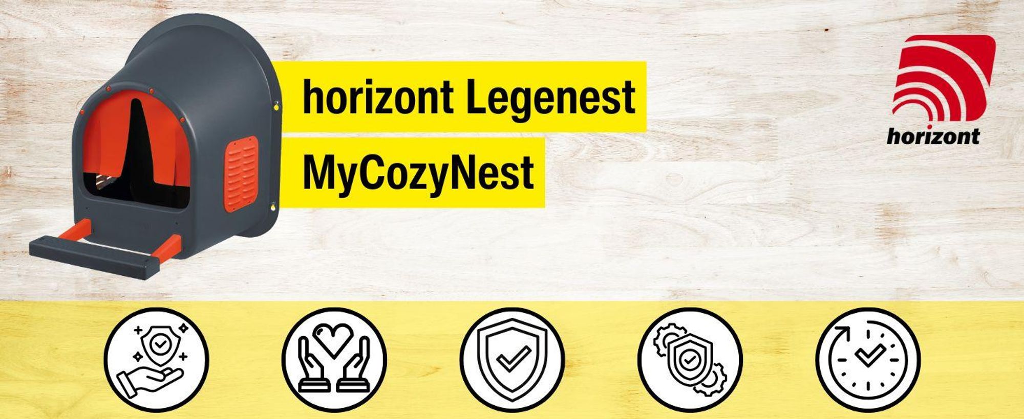 MyCozynest Legenest für Hühner - bis zu 5 Hühner, Anthrazit/Rot, Robust und Leicht zu Reinigen, Wandmontage, 44 x 40 x 49 cm, Kunststoff, Hühnernest/Geflügelnest