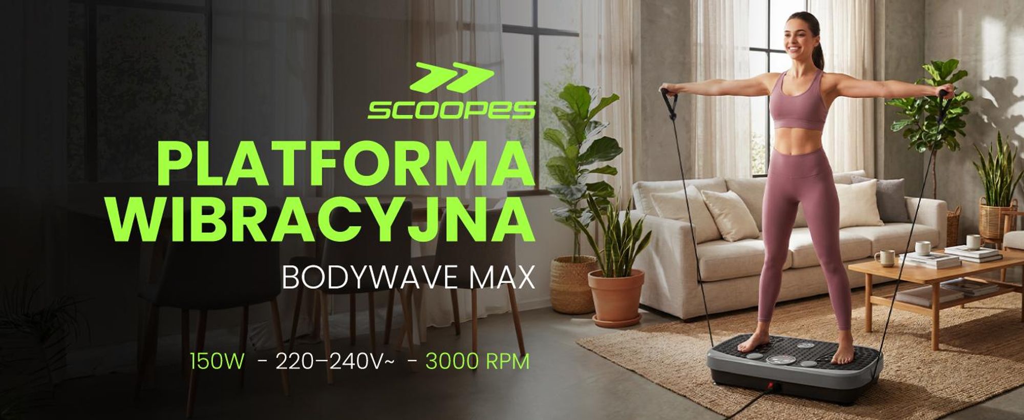 Platforma wibracyjna do ćwiczeń z 5 programami automatycznymi i głośnikami