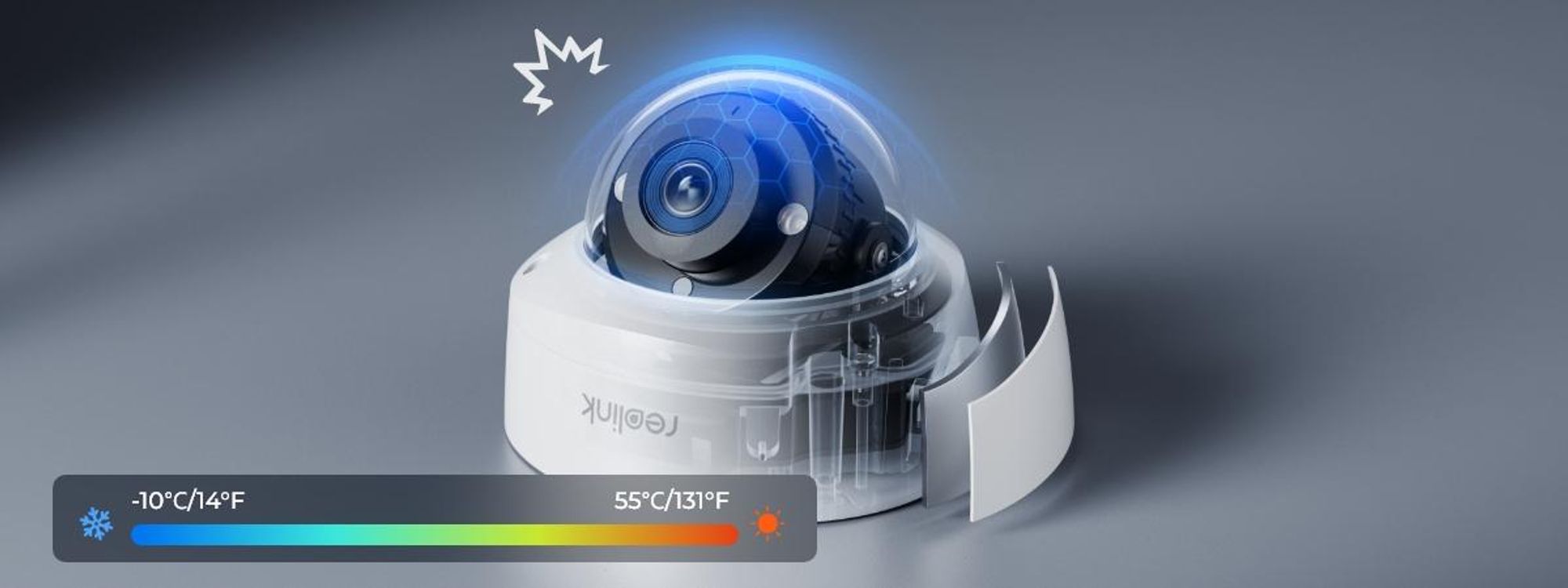Reolink RLC-840A, 4K 8MP IK10 Vandalenschutz PoE Überwachungskamera, 125° Sichtwinkel, Farbnachtsicht, Smarte Erkennung, 2-Wege-Audio, IP67, Sirene