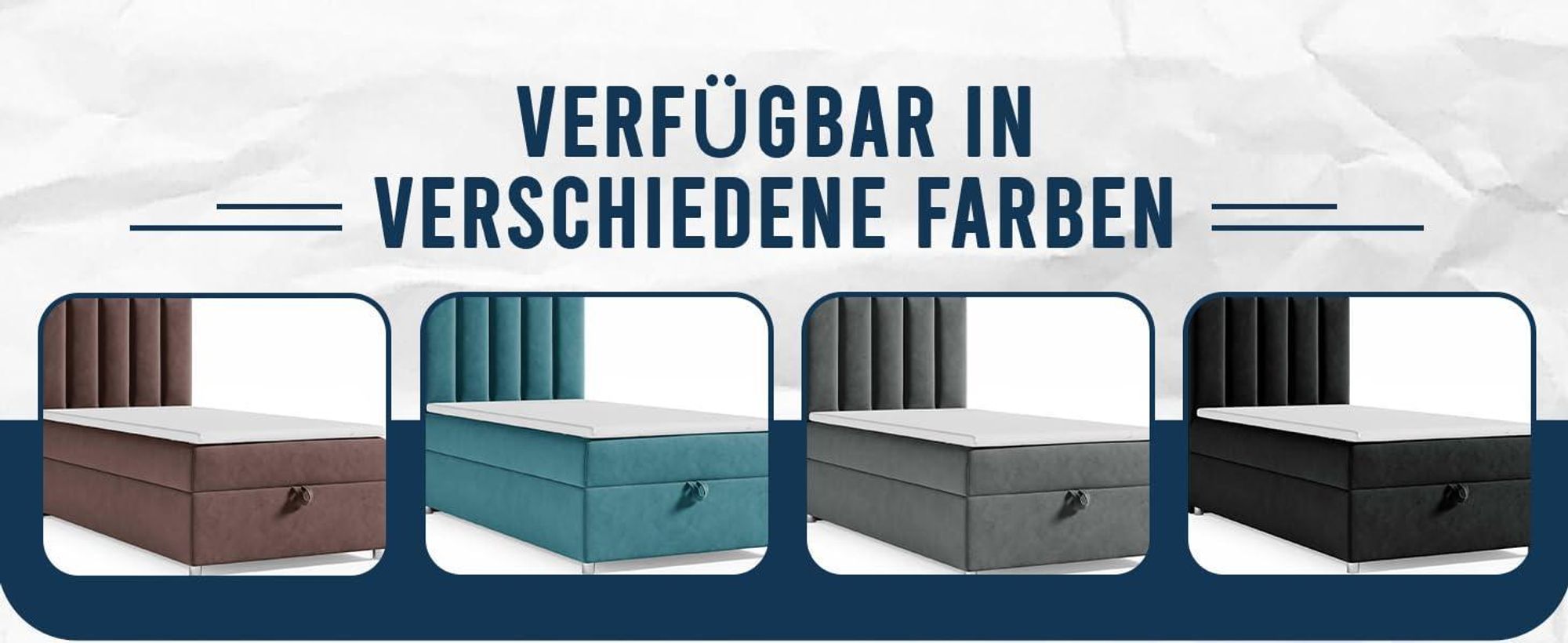 Best for Home Boxspringbett mit Bettkasten Trinity K10-SINGLE 100x200 Bonellfederkern inkl. Topper - Graphit