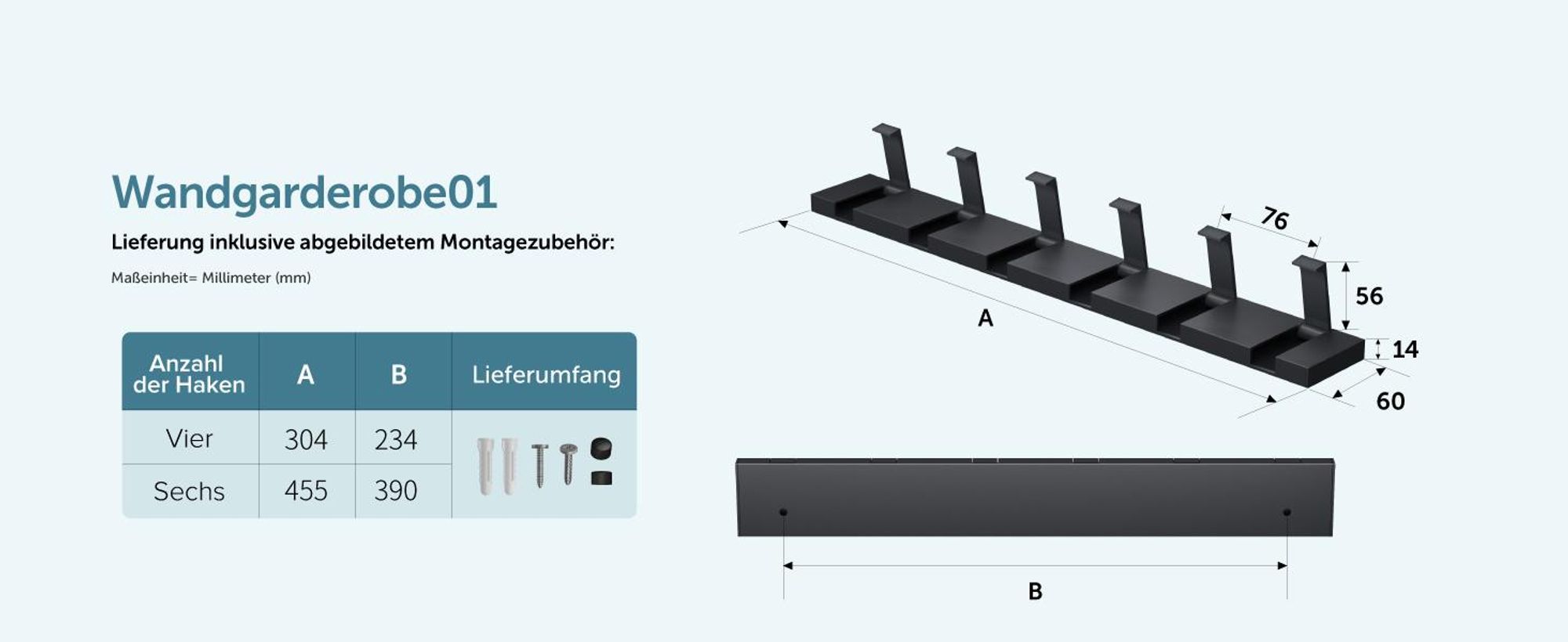 doporro Garderobenhaken Wand Moderne Wandgarderoben aus Aluminium Garderobenleiste klappbar kleiderhaken mit 4 Beweglichen Haken Wandhaken Grau