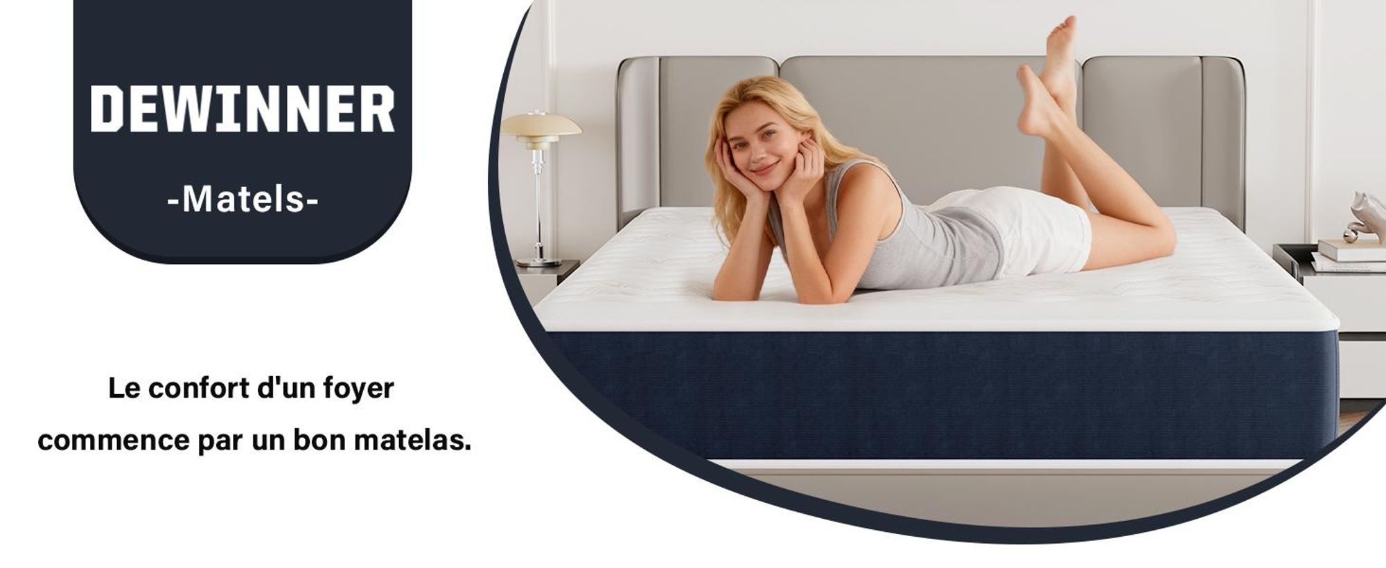 DEWINNER Matratze 180 x 200 cm, Schaumstoff 28 cm und Memory-Schaum-Matratze, perfekte Unterstützung mit hoher Resil, atmungsaktiv, 7 Zonen