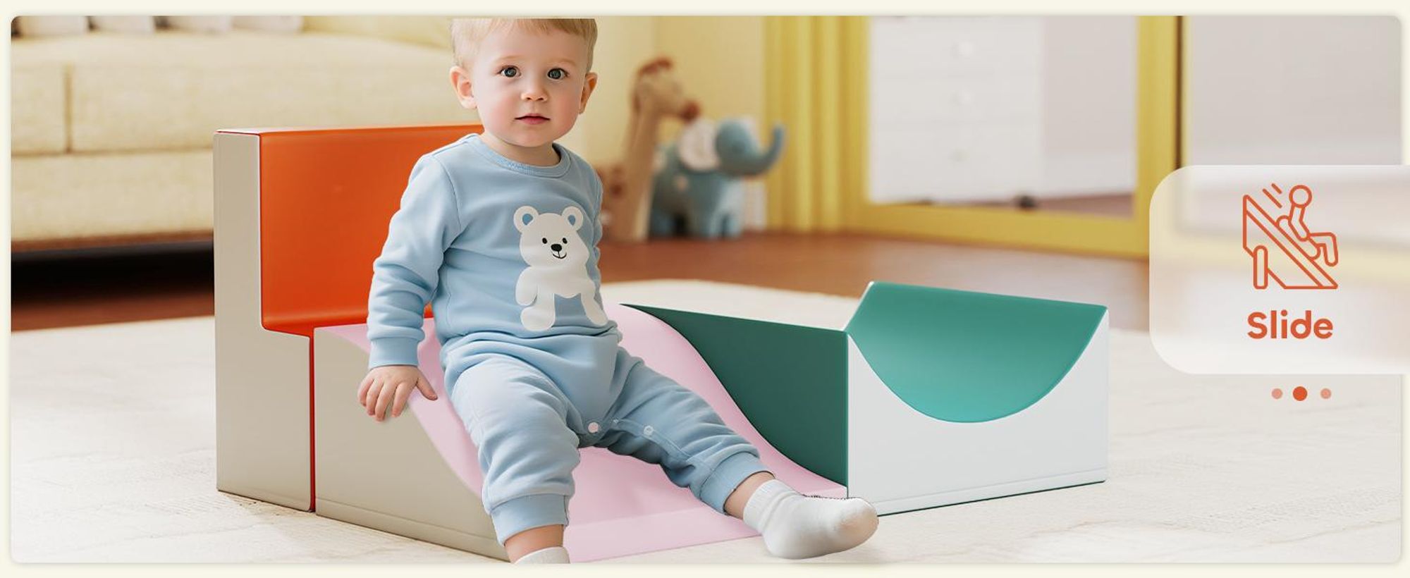 AIYAPLAY klocki piankowe dla dzieci 3 sztuki, klocki wspinaczkowe miękkie, zestaw klocków duże klocki dla dzieci, klocki gigantyczne, klocki ze sztucznej skóry, jasnoszary