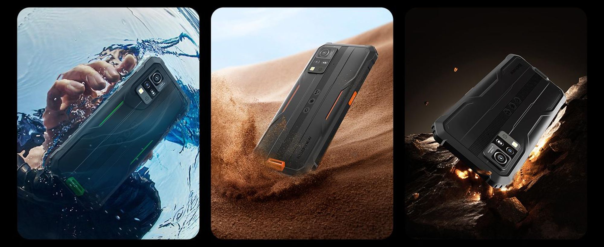 Blackview BV4800 SE Outdoor Handy, 6.56 Zoll, 90 Hz, 5100 mAh, 12GB+64GB, 16 MP+8MP,Helio Octa Core,Face ID,Smart-K BOX