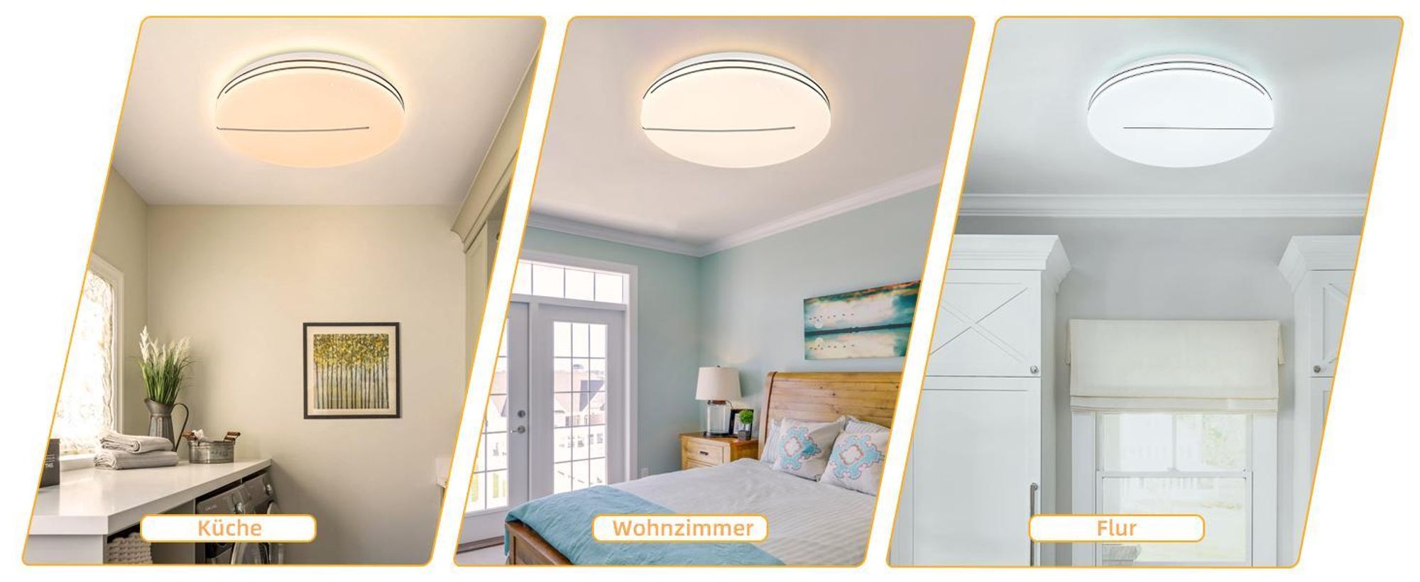 ZMH lampada da soffitto LED da soggiorno - Ø40cm lampada da soggiorno dimmerabile con telecomando 44W lampada da camera da letto cielo stellato camera da letto moderna illuminazione da soffitto rotonda per cucina corridoio