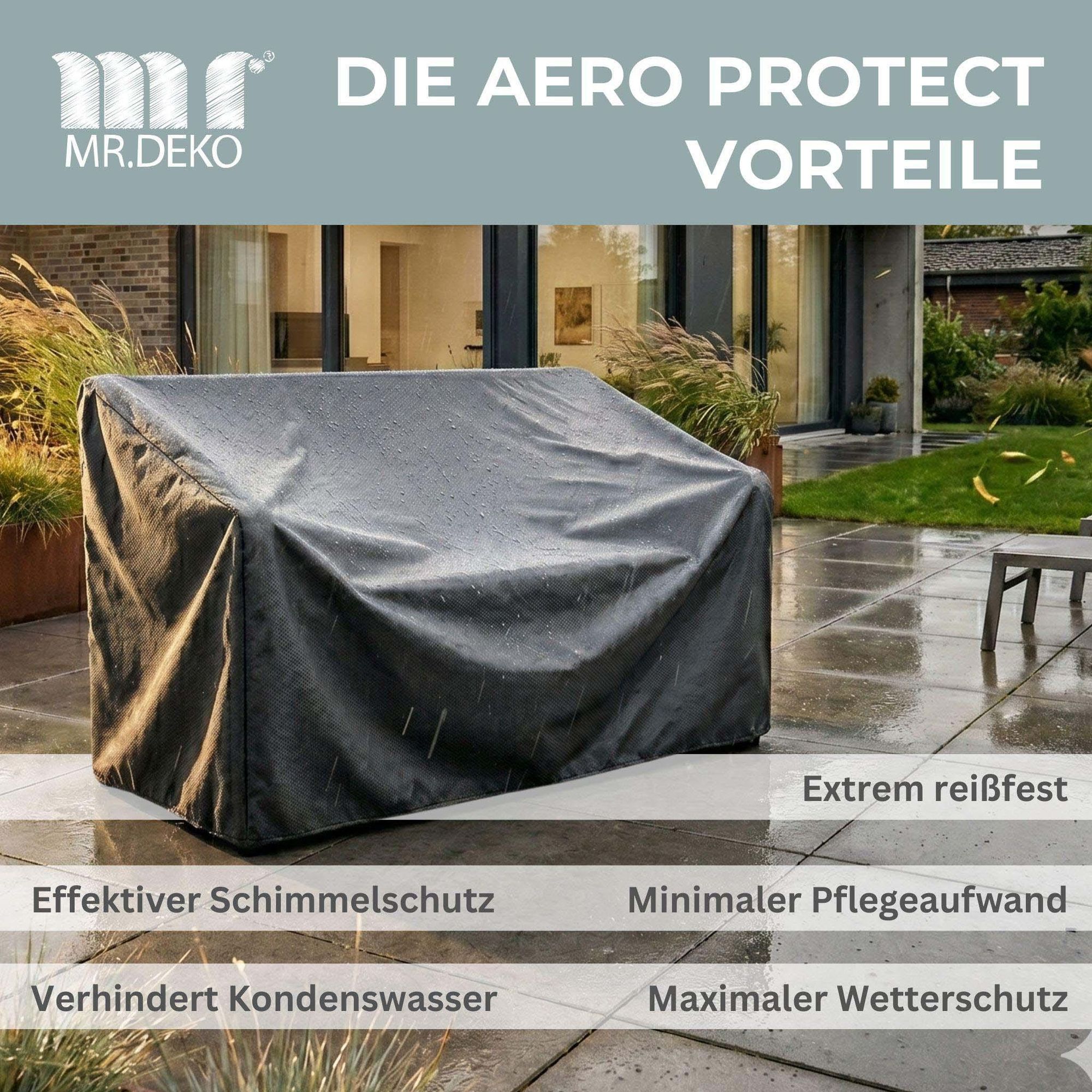 Schutzhaube Aero Protect Dunkelgrau für Gartenbänke 2-Sitzer