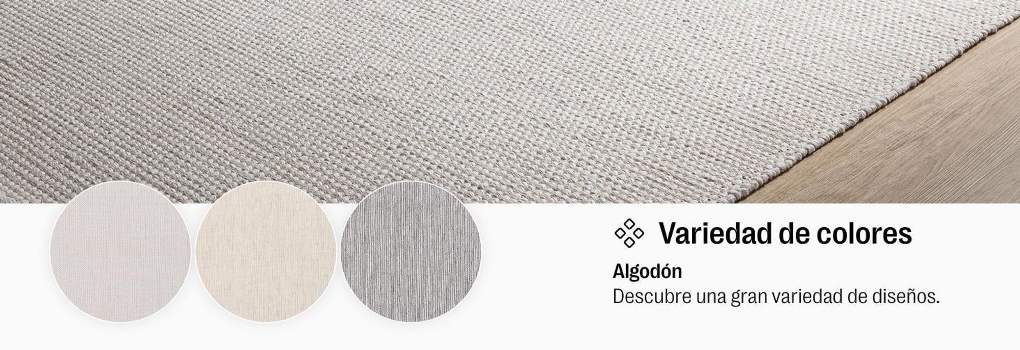 benuta alfombra salon alfombra de algodón Ron Crema 120x170 cm alfombra de salon algodón rectangular