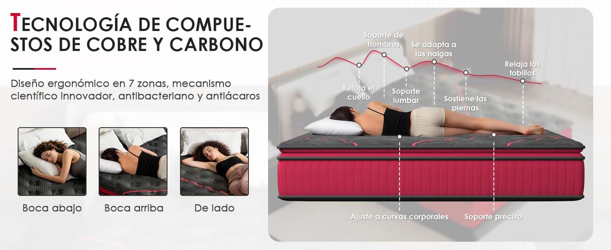 DEWINNER Colchón 160x200 cm, Muelles Ensacados Reforzados, Altura 30 cm, Firmeza Media, Transpirable, Hipoalergénico, Ergonómico, Oeko-Tex