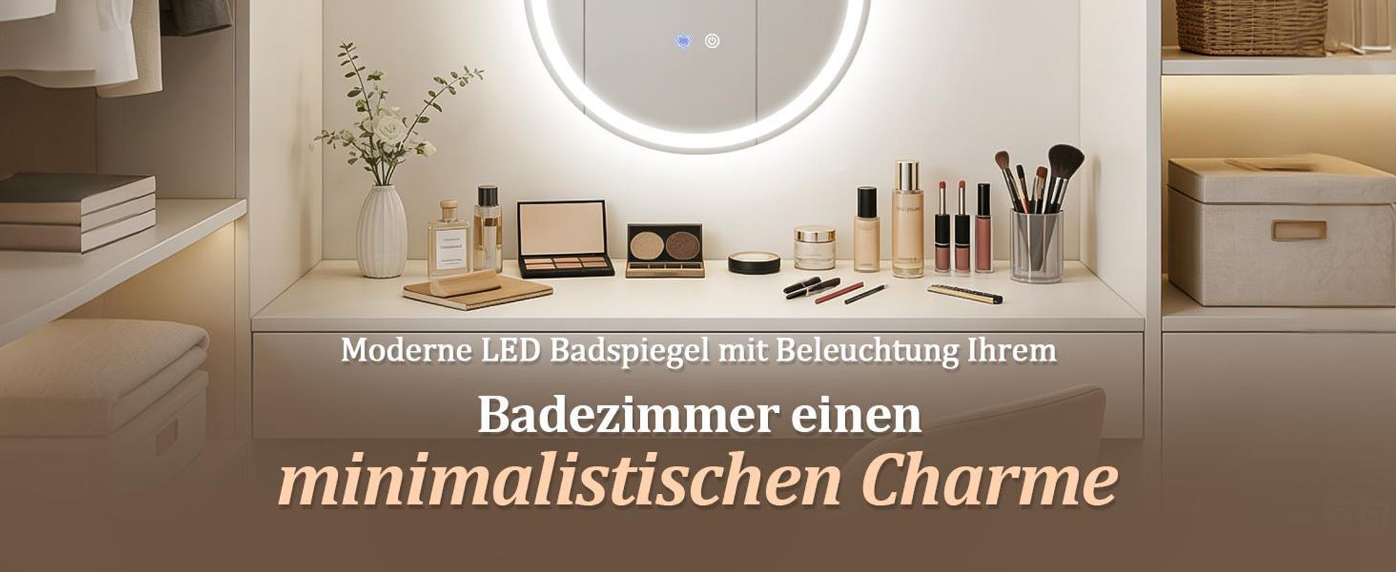 ZMH Spiegellampe LED Badspiegel lampe 50x80cm Spiegellampe Badezimmer Touch Schalter 3000K-6500K Badezimmerspiegel Lichtspiegel Dimmbar Oval