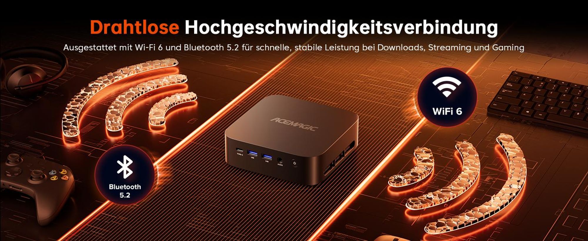 ACEMAGIC K1 Mini PC, AMD Ryzen 5 7430U, 16GB LPDDR4X RAM, 512GB M.2 SATA SSD, AMD Radeon Graphics, Windows 11 Pro