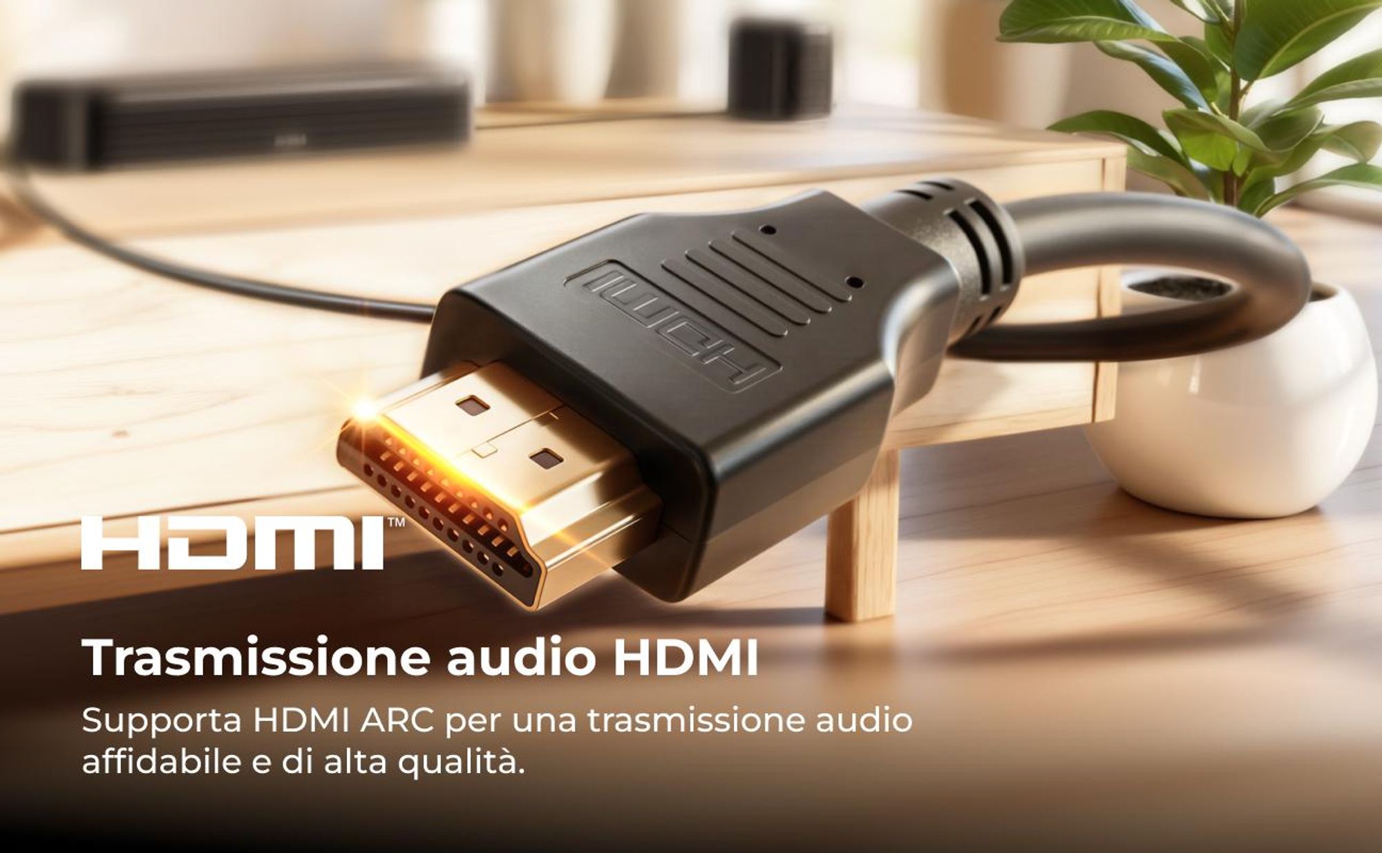 Soundbar ULTIMEA a 7.1 canali con subwoofer per TV, sistema audio surround per home cinema, 4 diffusori surround, HDMI ARC, controllo tramite app, Aura S4T