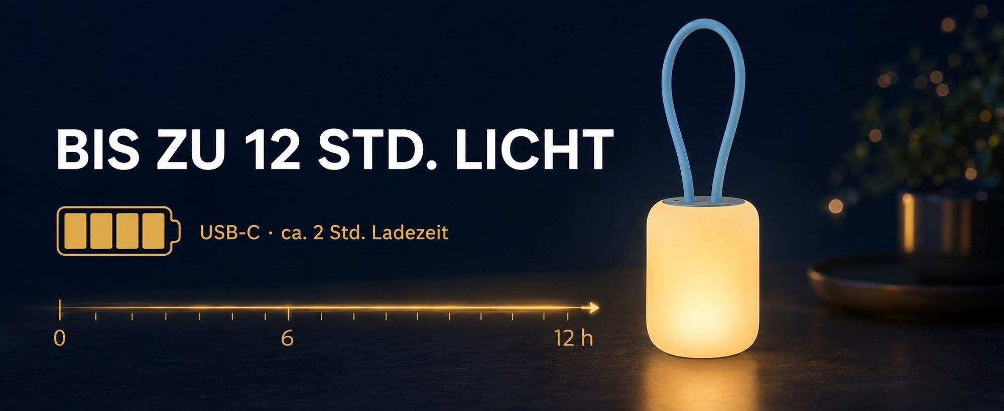 2er LED Campinglampe,USB-Aufladung Nachtlicht,flexible Outdoorlampe zum Aufhängen,Hinstellen und Montieren,dimmbare Handyhalter Campingleuchte