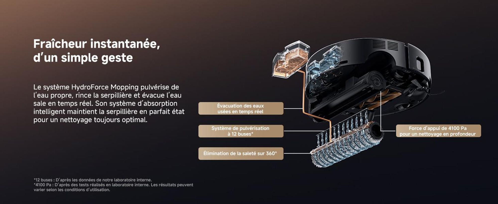 MOVA Z60 Ultra Roller Complete – Robot aspirateur 28 000 Pa avec HydroForce™, DuoSolution™, StepMaster™ 2.0, LiftPro™ et AutoShield™