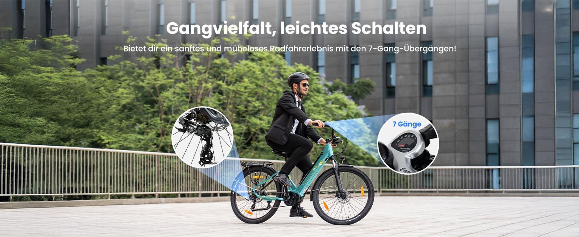 Touroll Urbano 3 E-Bike 250W, 540W Peak, 70Nm Drehmoment, 120km Reichweite, Hydraulikbremsen, Shimano 7-Gang