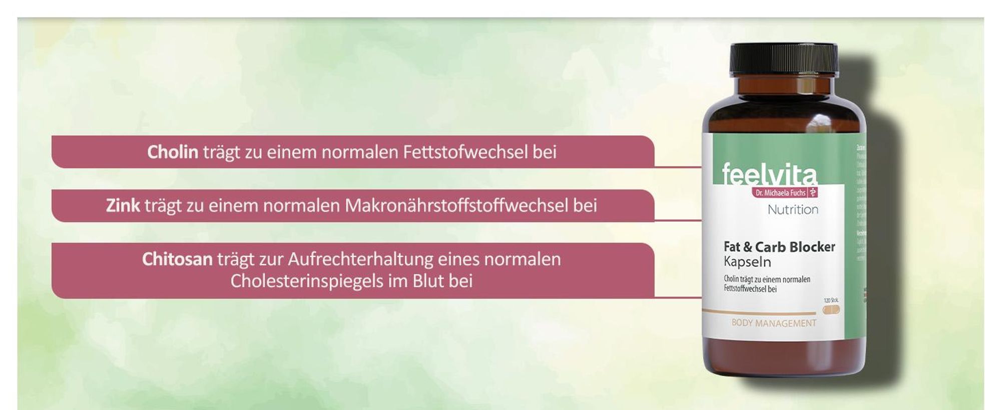 Genius Feelvita Nutrition Fat & Carb Blocker Kapseln | 2-Monatsvorrat (120 Kapseln)