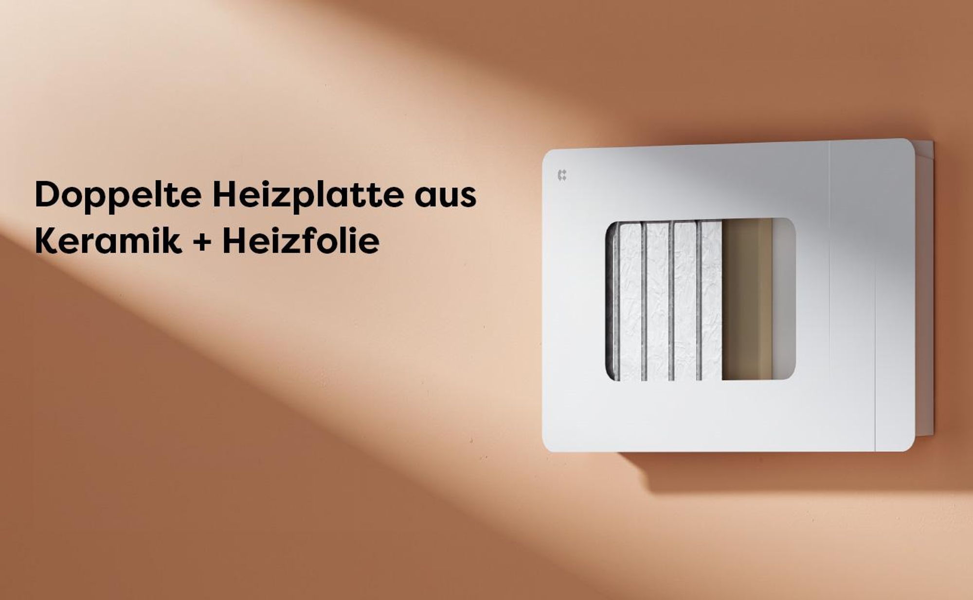 CIARRA Elektro-Heizkörper Heizgerät, Intelligenter Keramik-heizkörper mit WLAN steurung, Thermostat mit PID 10–20 m² 1500 W CBHTD15A-W