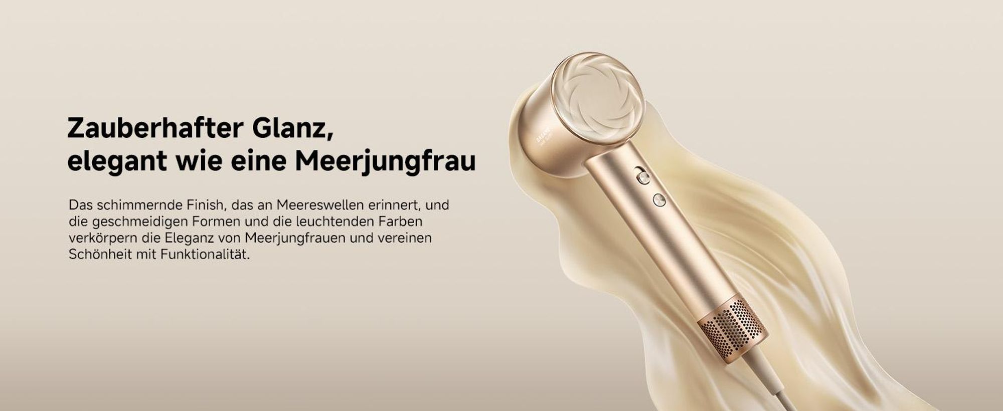 Dreame Glory Mix Haartrockner Mit Negativen Ionen,Aromatherapie-Haarpflege,3 austauschbare Multifunktionsdüsen,NTC 55℃ Temperaturregelung,110K RPM