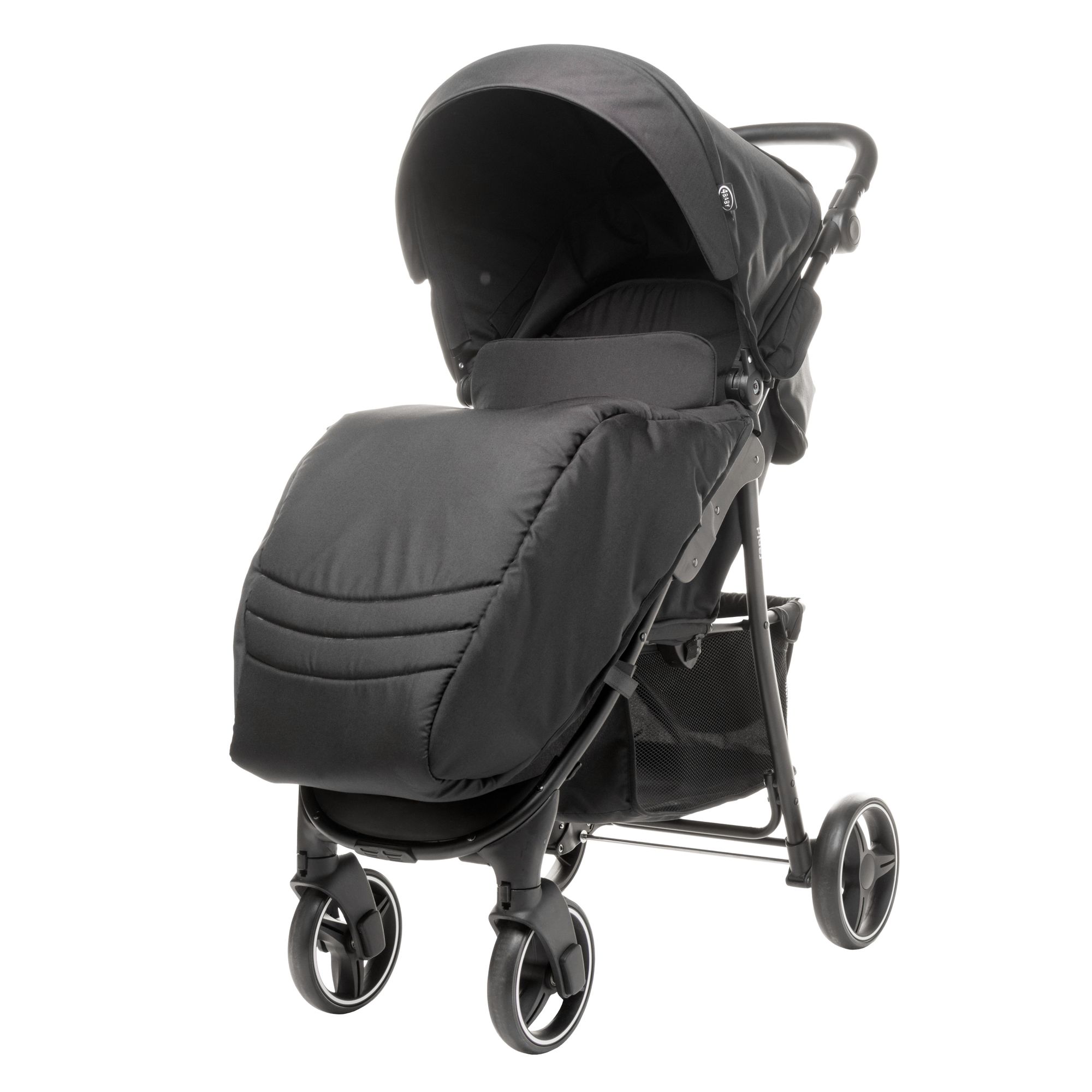 4Baby | Wózek spacerowy - Czarny - Lekki, kompaktowy, stabilny - Do użytku w mieście i w terenie - Do 22 kg - Rapid