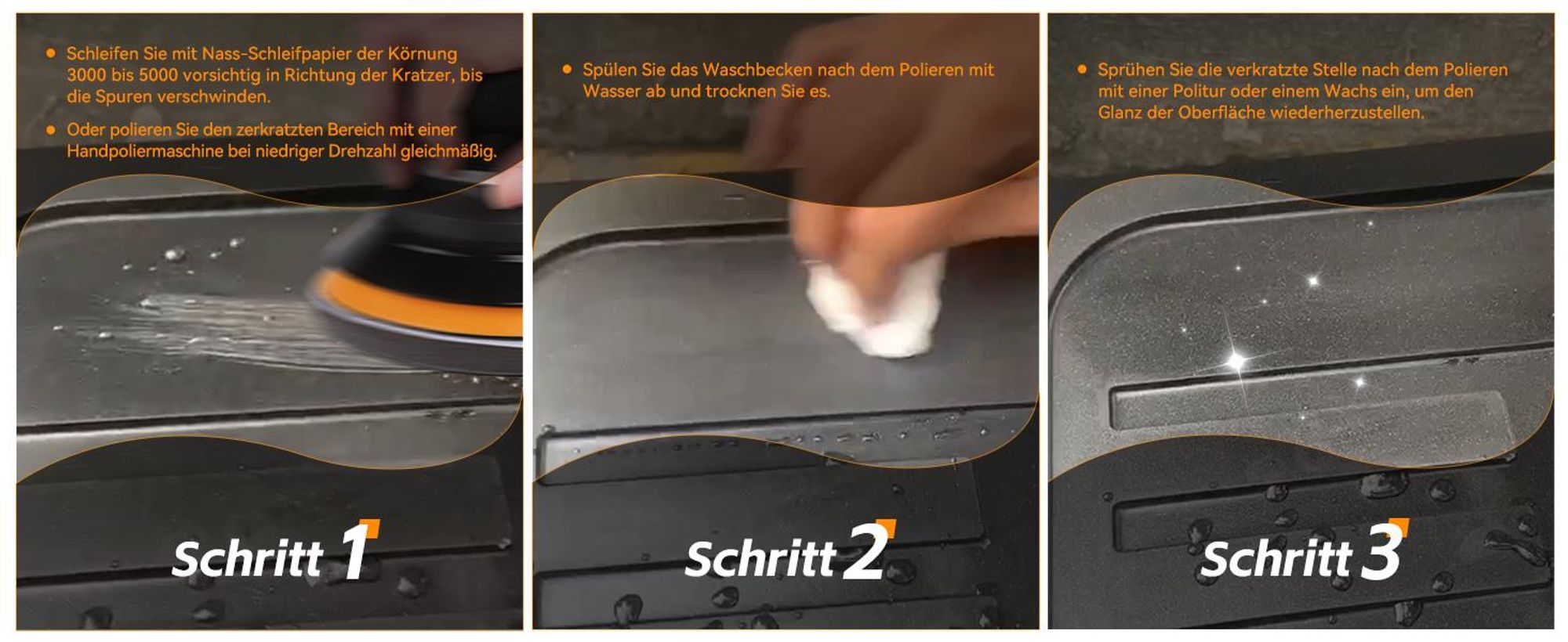 Behandlung kleiner Kratzer