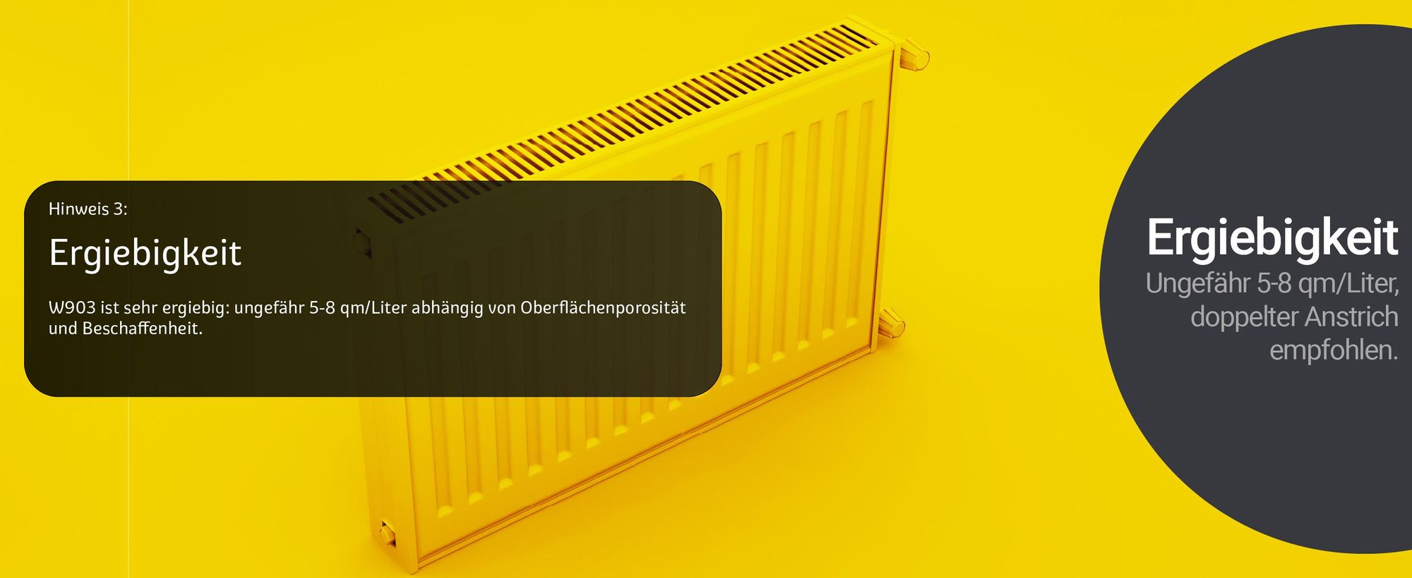 Heizungsfarbe W903 Ergiebigkeit
