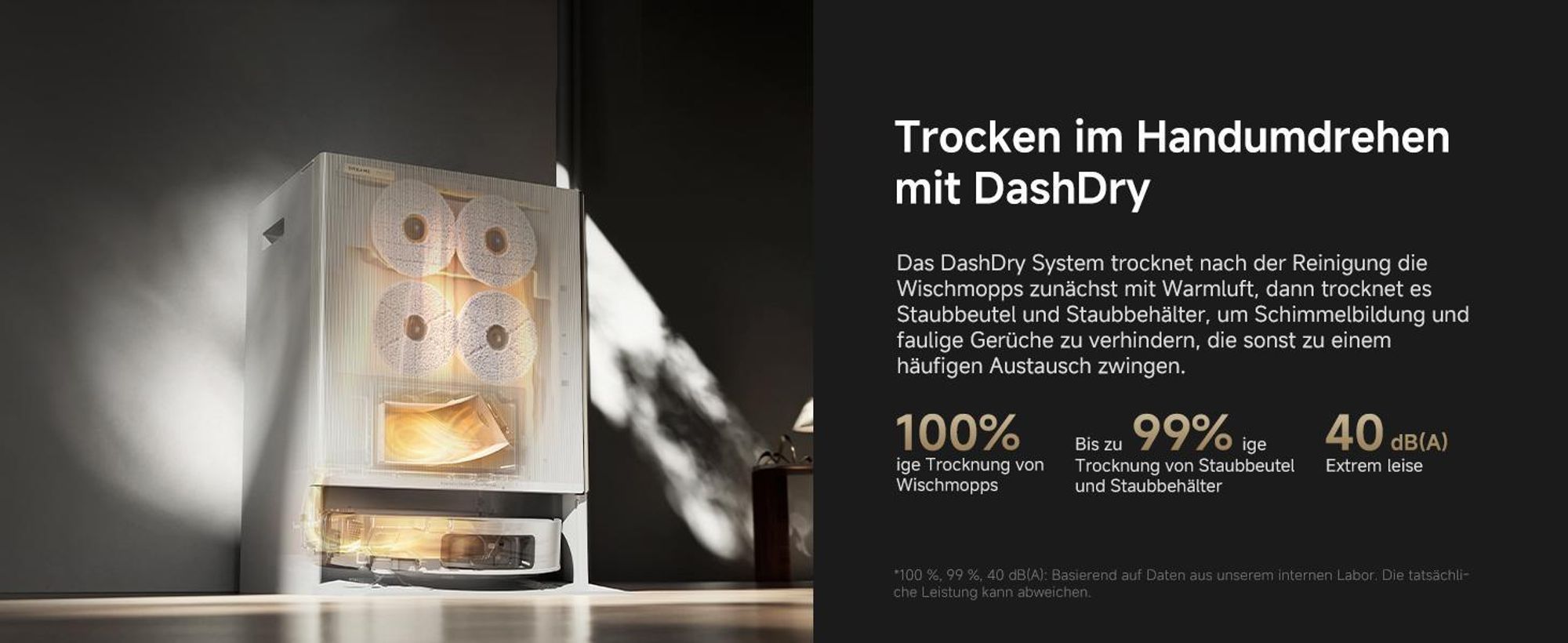 Dreame Matrix 10 Ultra Roboter Staubsauger und Bodenwischer,30kPa,Mehrfach-Moppschaltung,KI-Hindernisvermeidung,Anti-Tangle,100℃ Selbstreinigung,Weiß