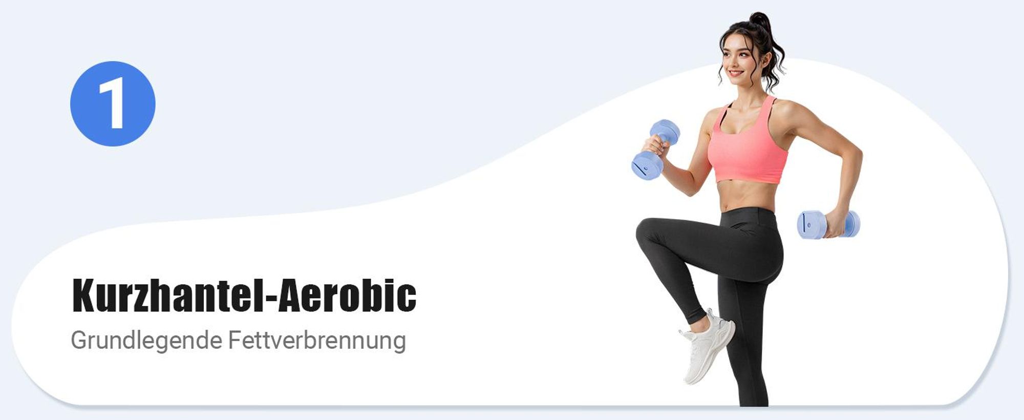 Verstellbare 4-in-1 Kurzhanteln 2er Set (1–4 kg) – Fitness Dumbbells für Zuhause & Home Gym, Krafttraining & Geschenkidee, blau