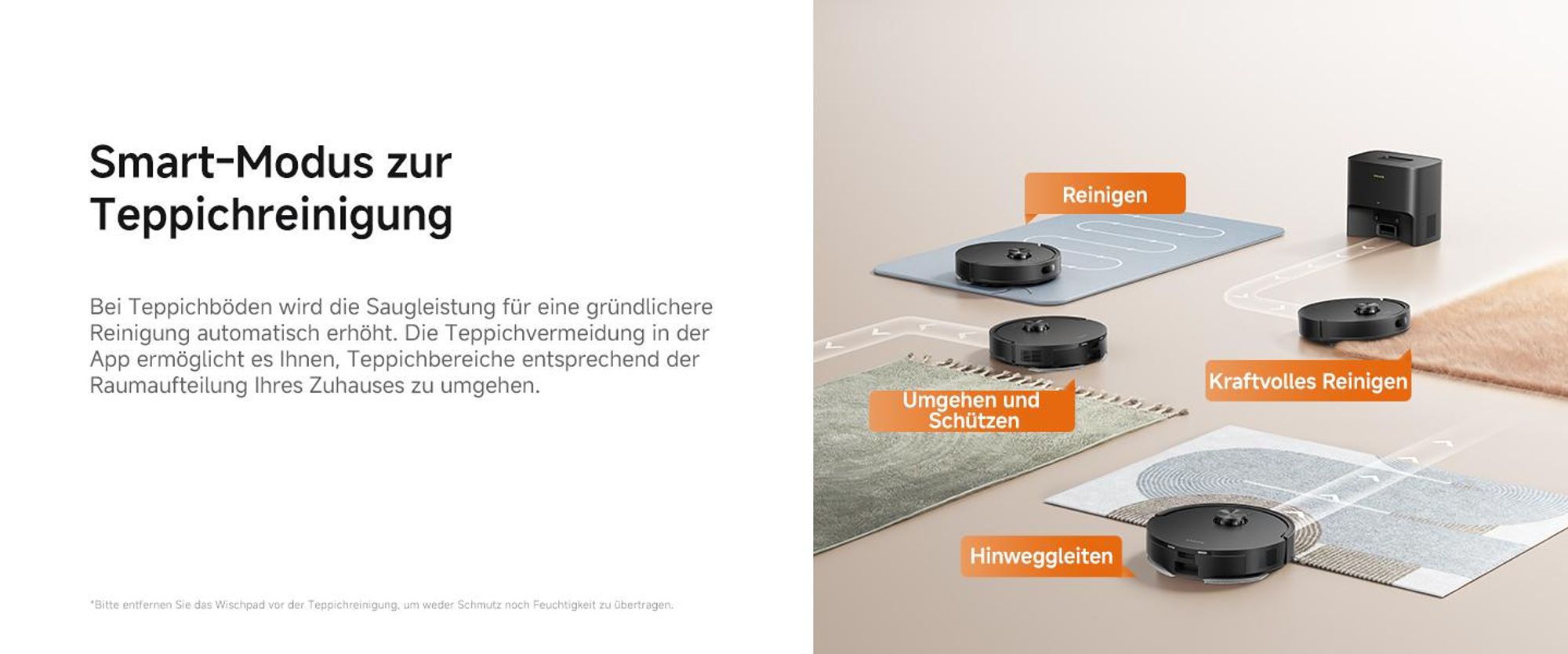 Dreame D20 Air Plus Saug- und Wischroboter mit 20.000Pa Saugkraft,Verwicklungsschutz,selbstentleerendem Dock,Teppich-Tiefenreinigung,Smart-Navigation