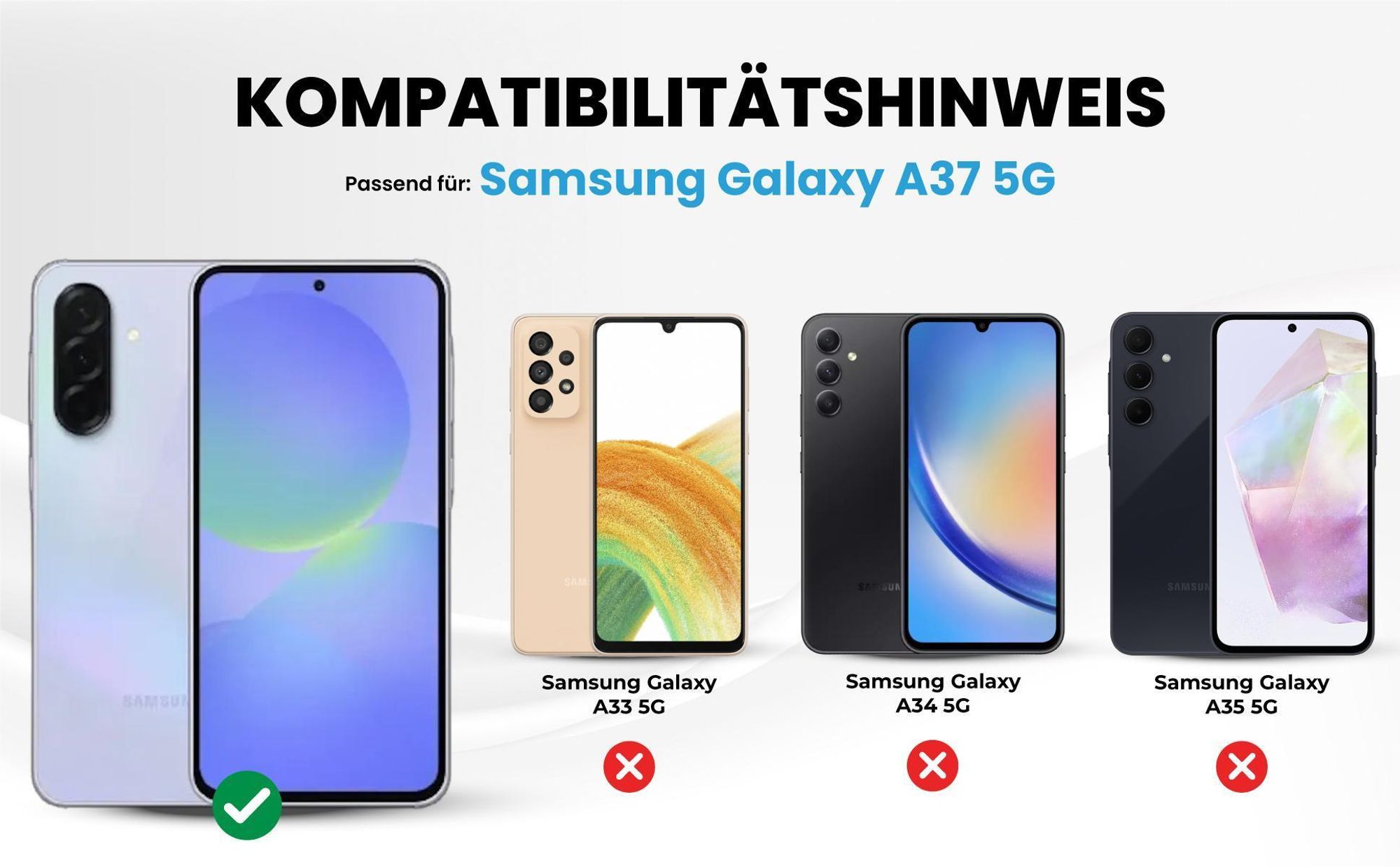 Kompatibilitätshinweise Hülle für Samsung Galaxy A37 5G