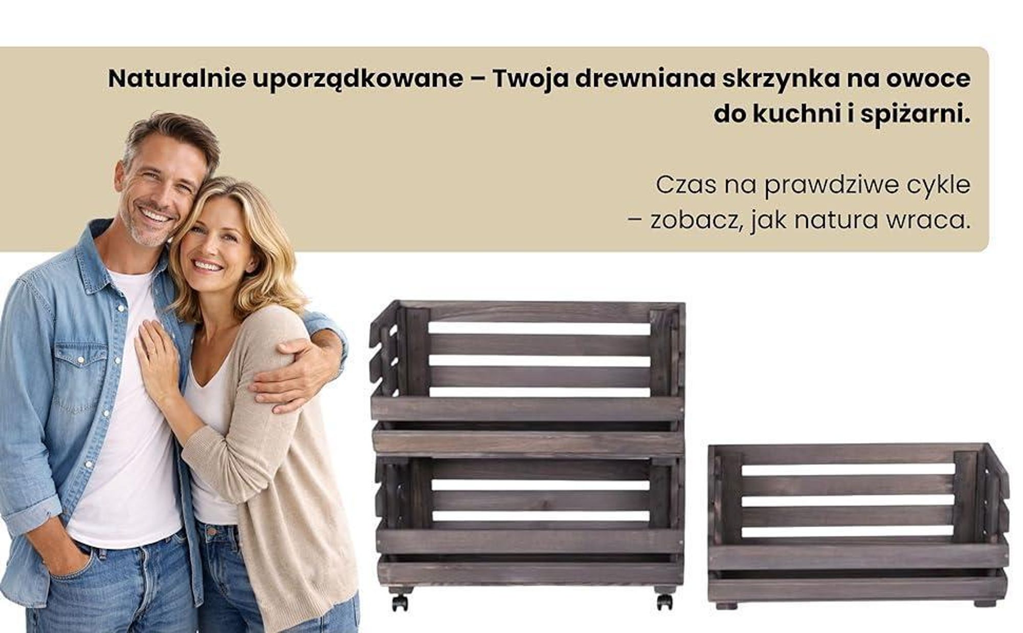 STOLMAK Drewniana Skrzynka na Owoce na Kółkach 57x79x30 cm Regał na Warzywa i Ziemniaki 3 Poziomy