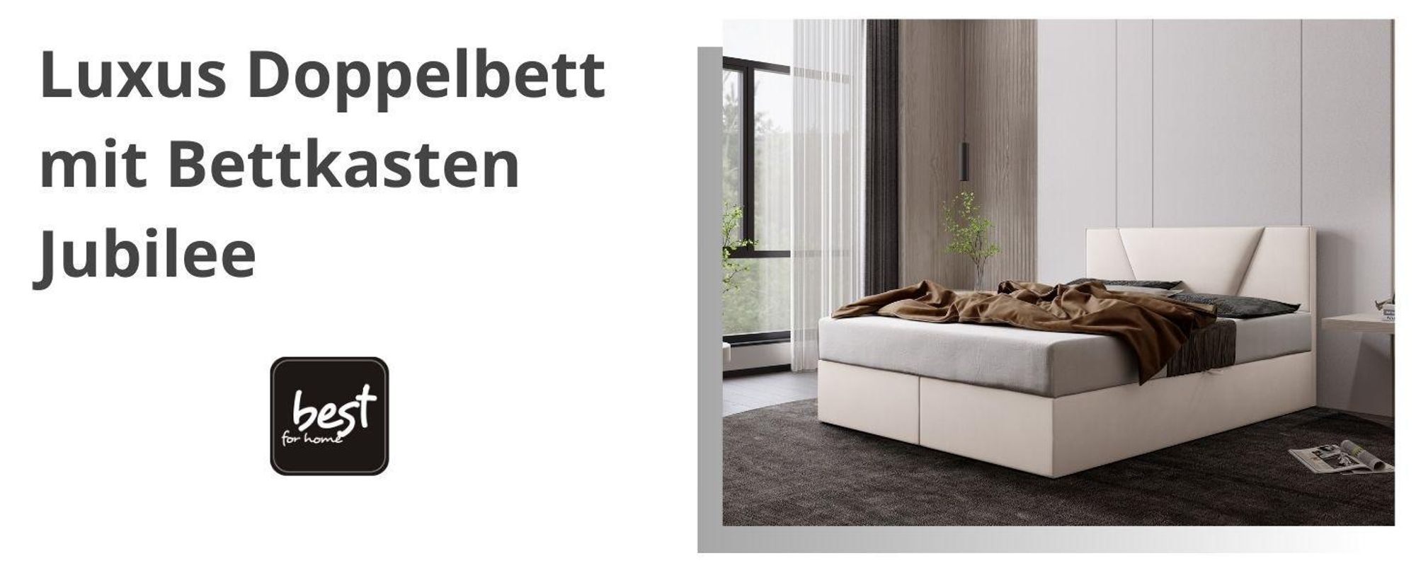 Best For Home Jubilee Bonell Box Spring Bed with Topper (180 x 200 cm, Trinity 32)