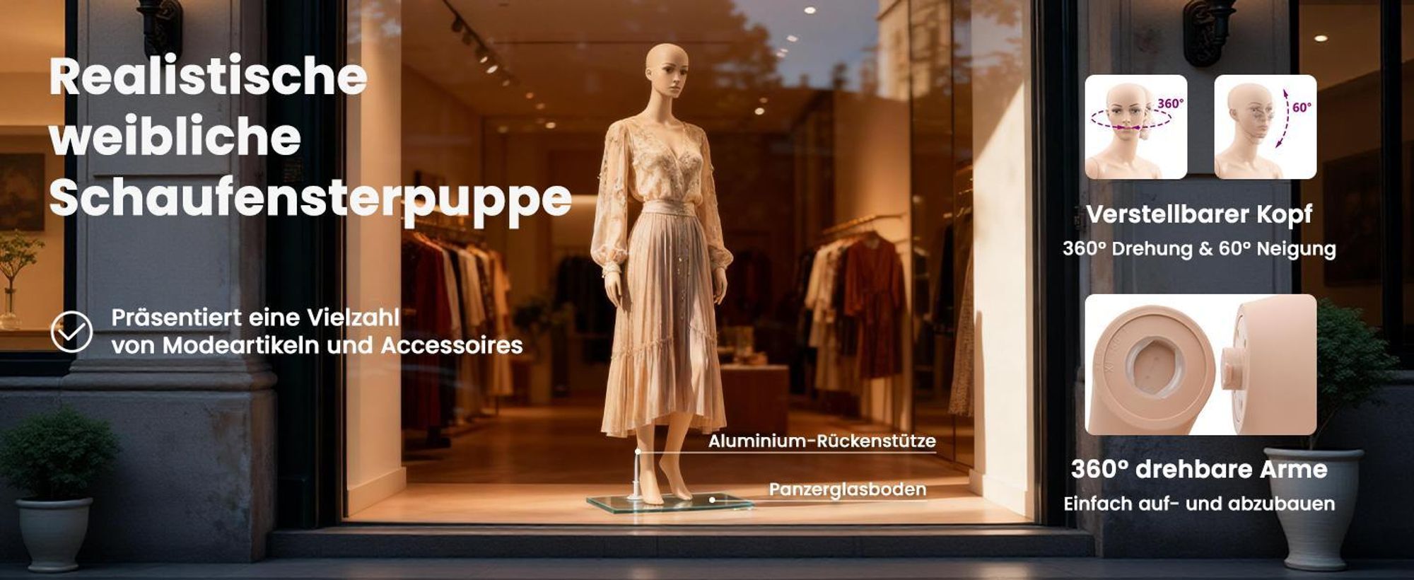 vidaXL Schaufensterpuppe Frau A