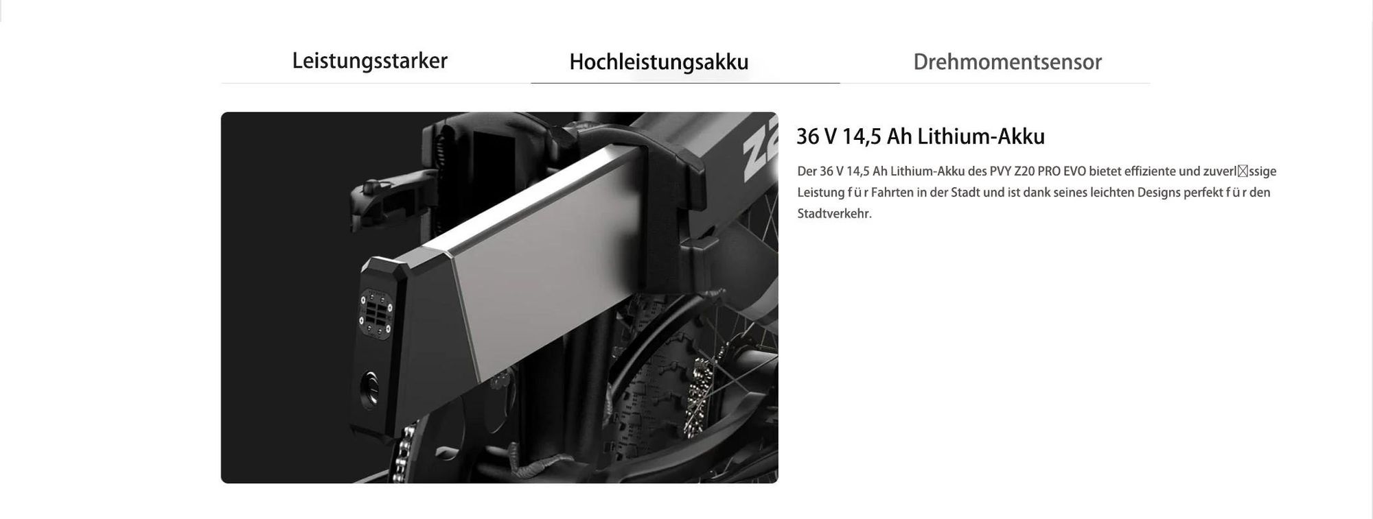 E-Bike PVY Z20 PRO EVO , 250W Motor, 36V14.5AH Batterie , 20 Zoll Reifen Mechanische Scheibenbremsen - Grau
