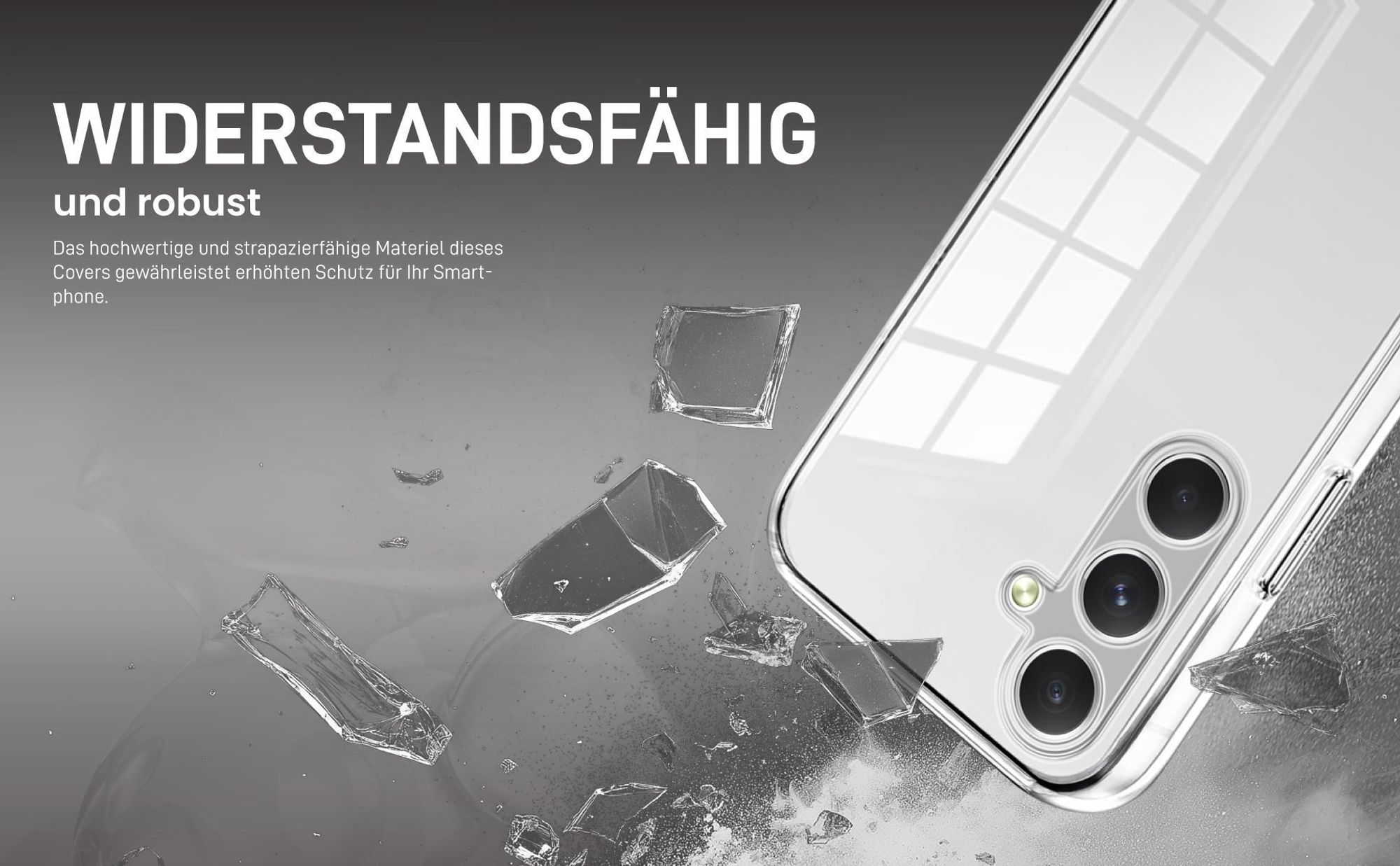 Transparentes Front Back Cover für Samsung Galaxy A54 5G mit Aufprallschutz