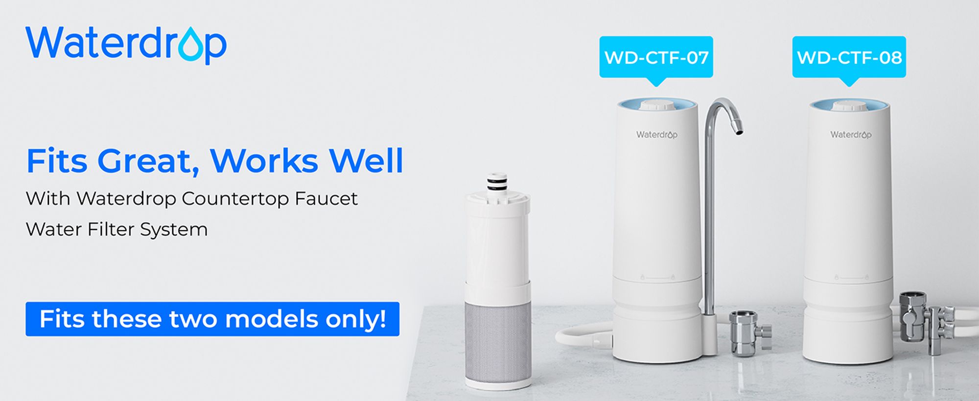 Waterdrop WD-CFF-04 Ersatzfilter, Ultra Filtration Wasserhahn System, Arbeitsplatte Wasserfilter, Ersatz für WD-CTF-07, WD-CTF-08 (1)